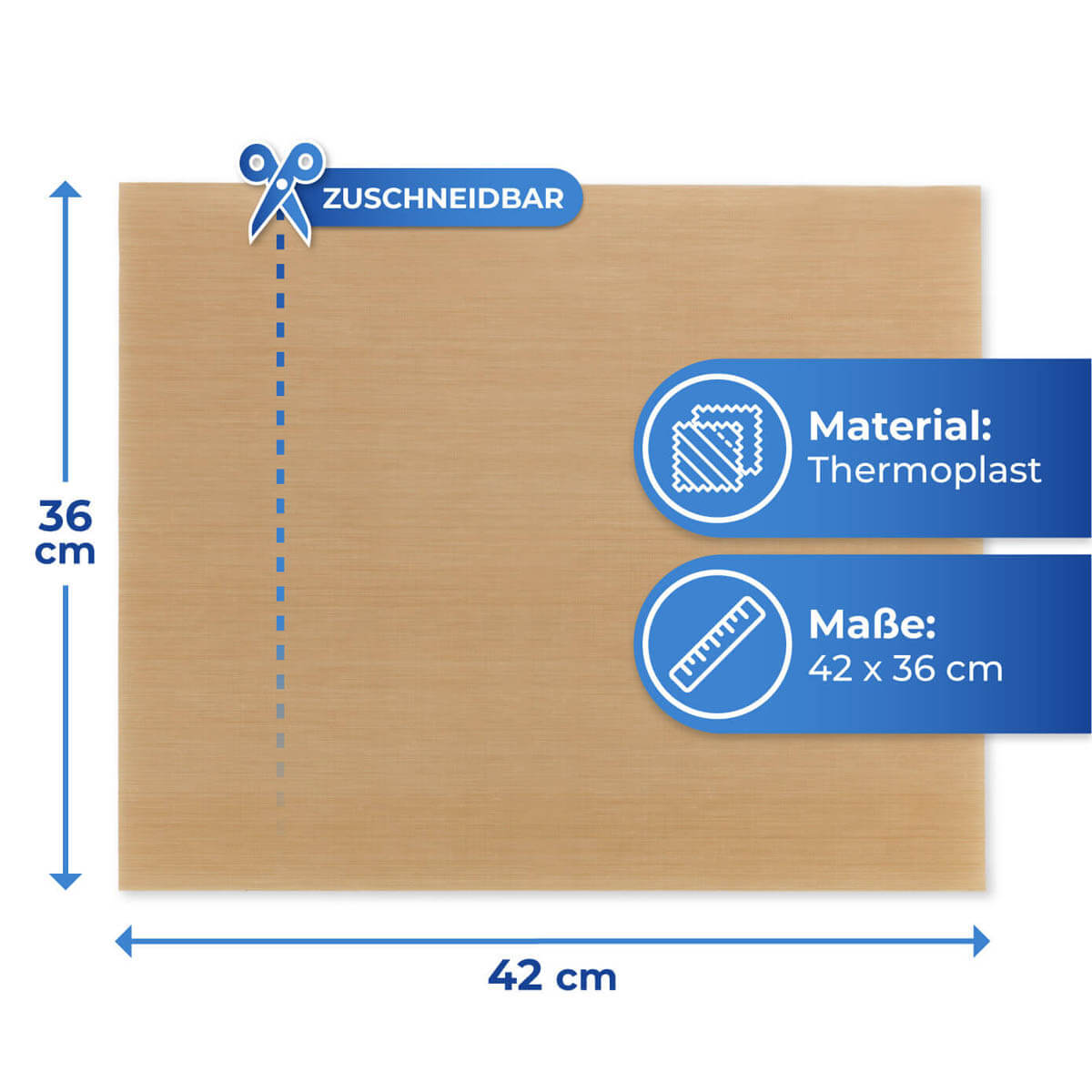 Antihaft-Backform-Zuschnitt 4tlg Antihaft-Backform-Zuschnitt 4tlg
