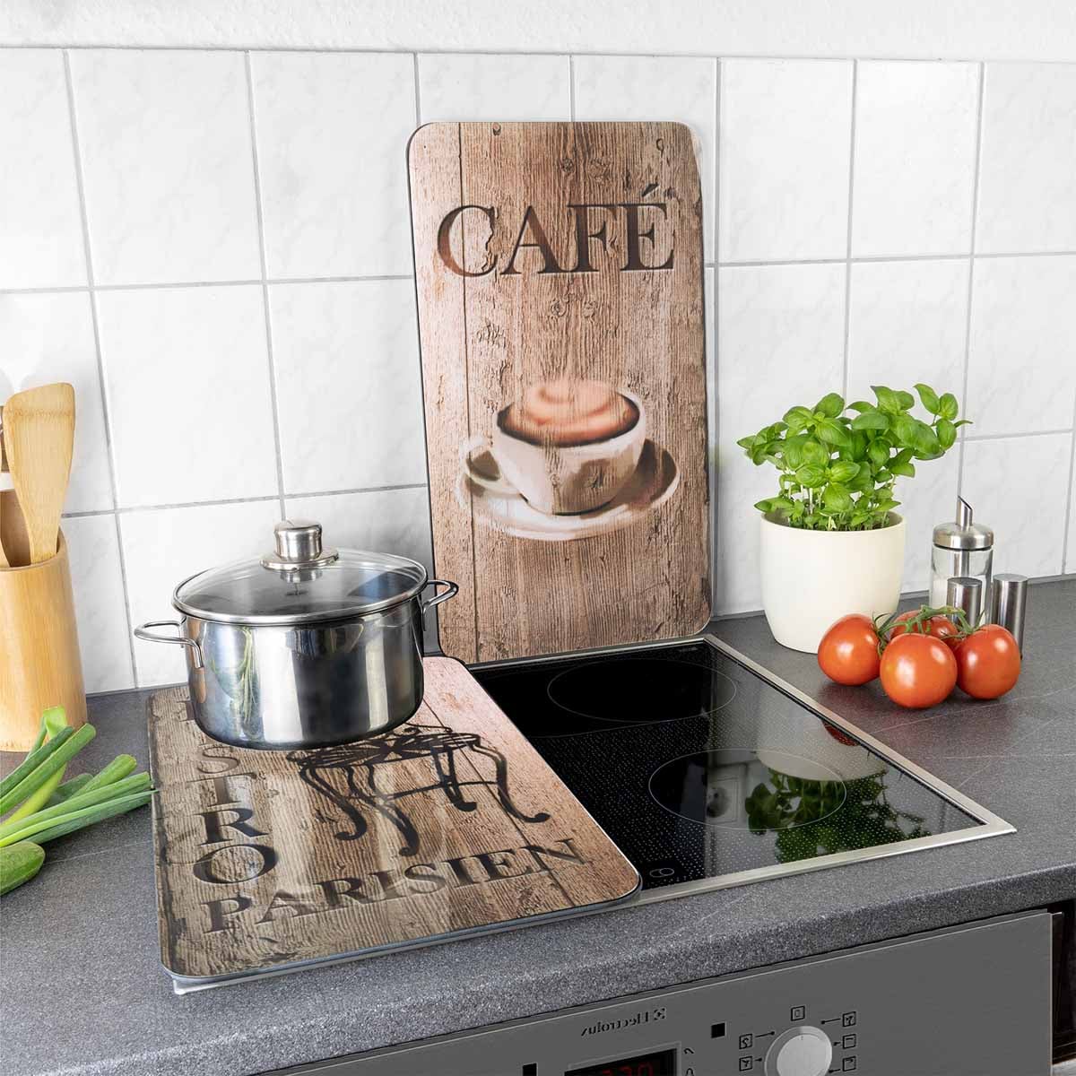 Herdabdeckplatte Universal Bistro 2er Set, für alle Herdarten