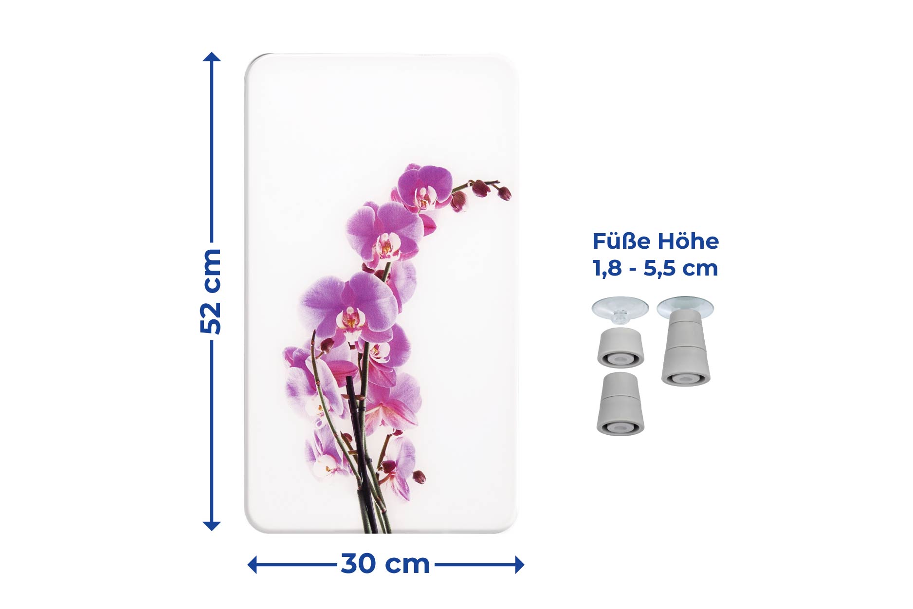 Abdeckplatte Universal Orchideen-Blüte, 1 Stück