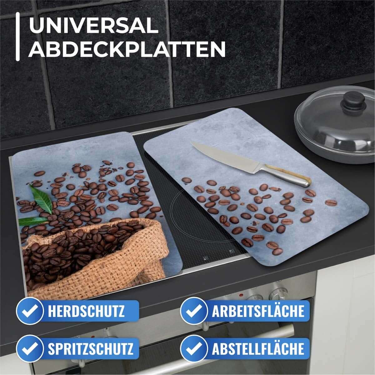 Abdeckplatte Universal 2er KAFFEE ARABICA