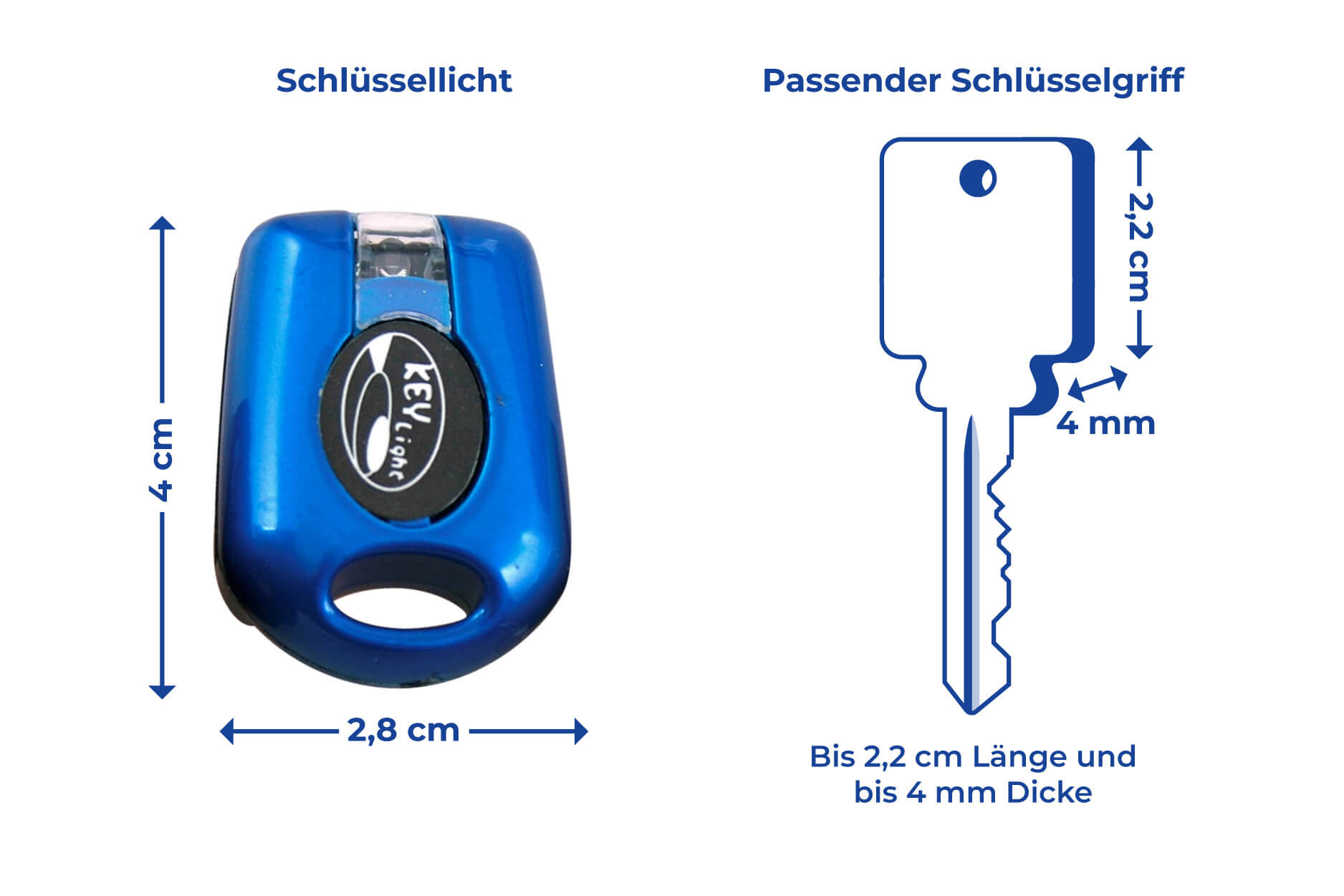 LED Schlüssellicht 4er