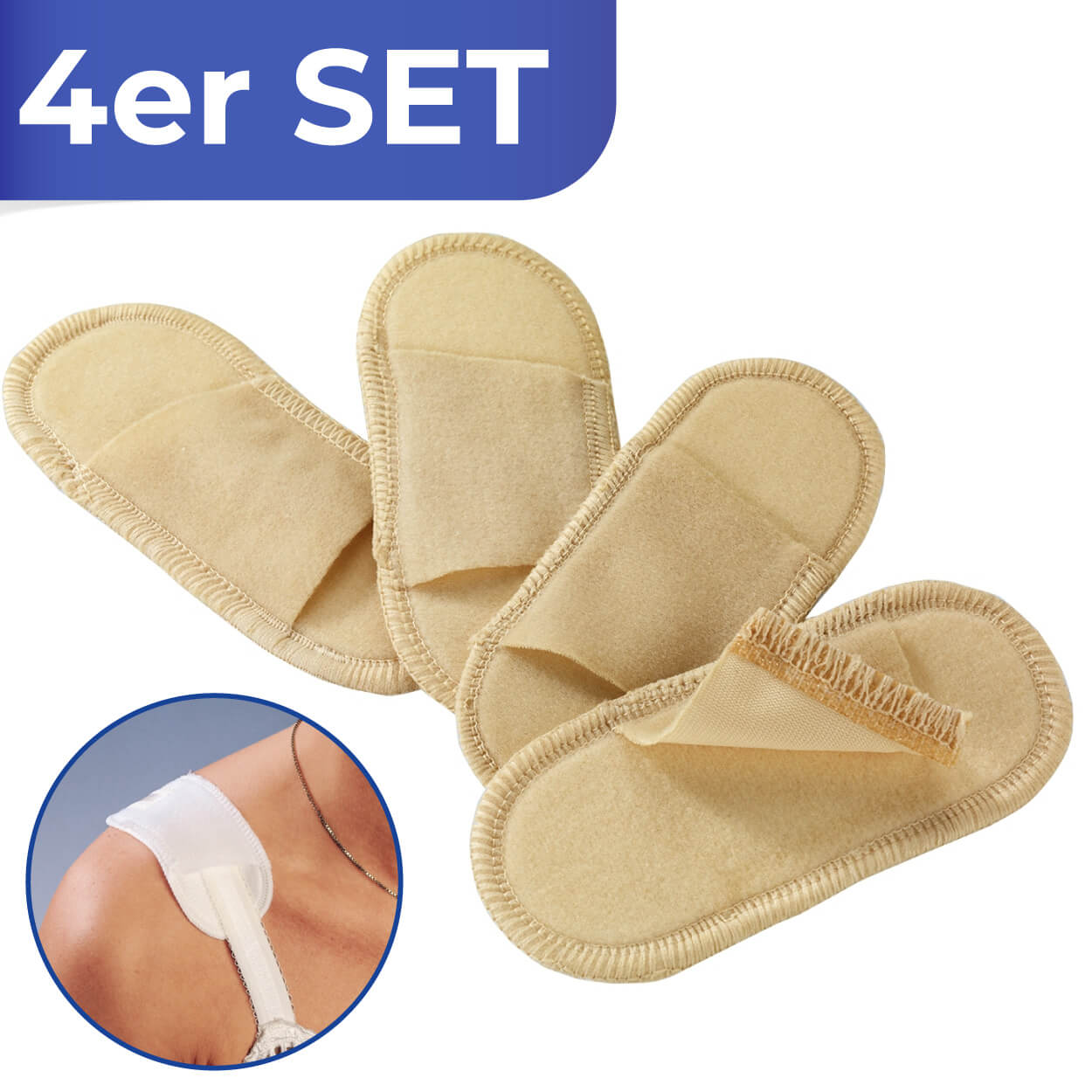 BH-Trägerpolster mit Klett, 4er Set BH-Trägerpolster mit Klett, 4er Set