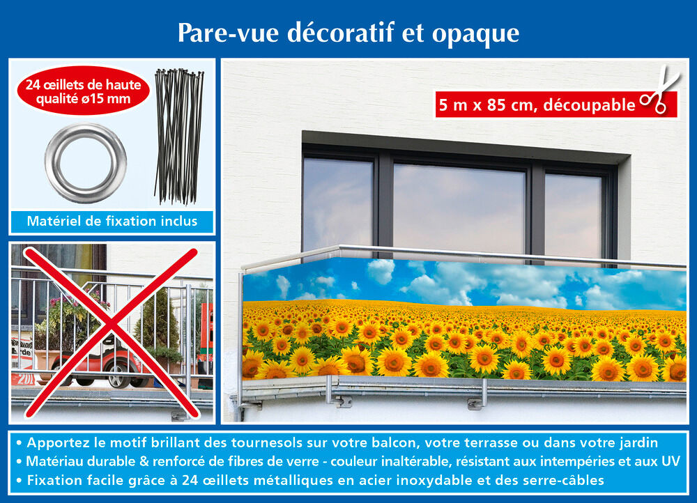 Balcony screen SUNFLOWER FIELD Balcony screen SUNFLOWER FIELD