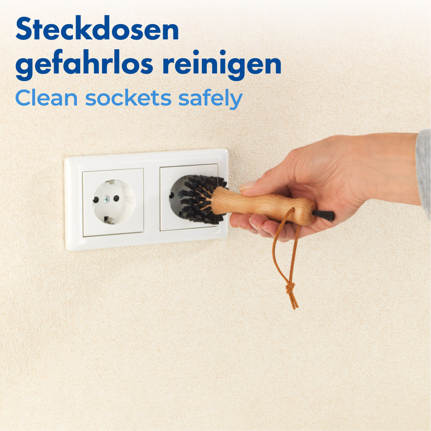 Steckdosenbürste Rosshaar 1er