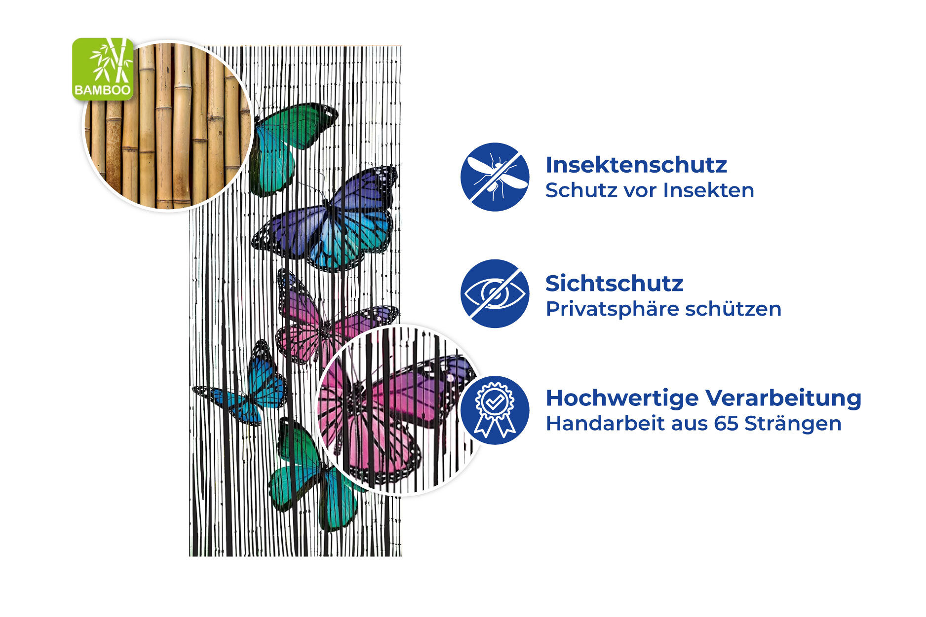 Bambusvorhang Schmetterlinge Bambusvorhang Schmetterlinge