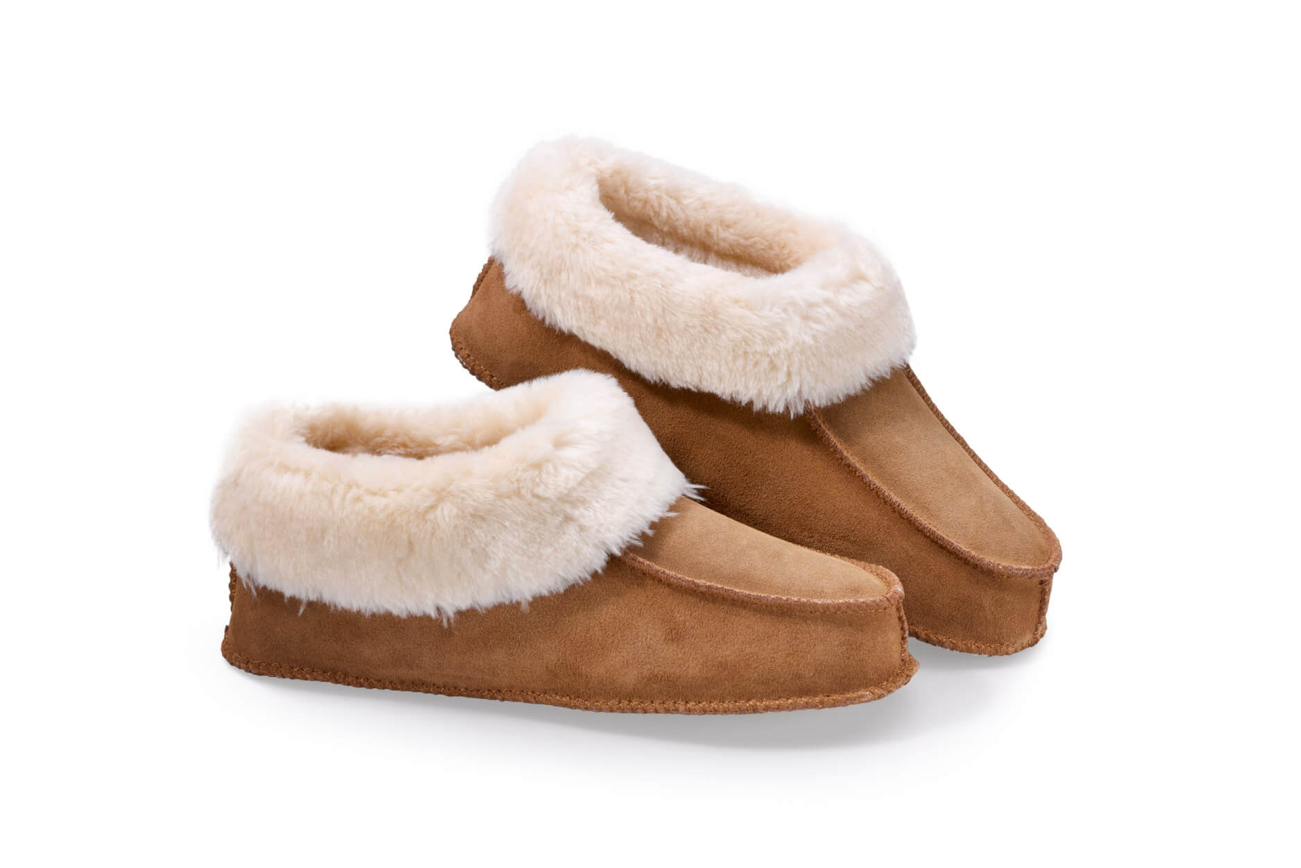 Leder-Hausschuhe mit Innenfell L Leder-Hausschuhe mit Innenfell L