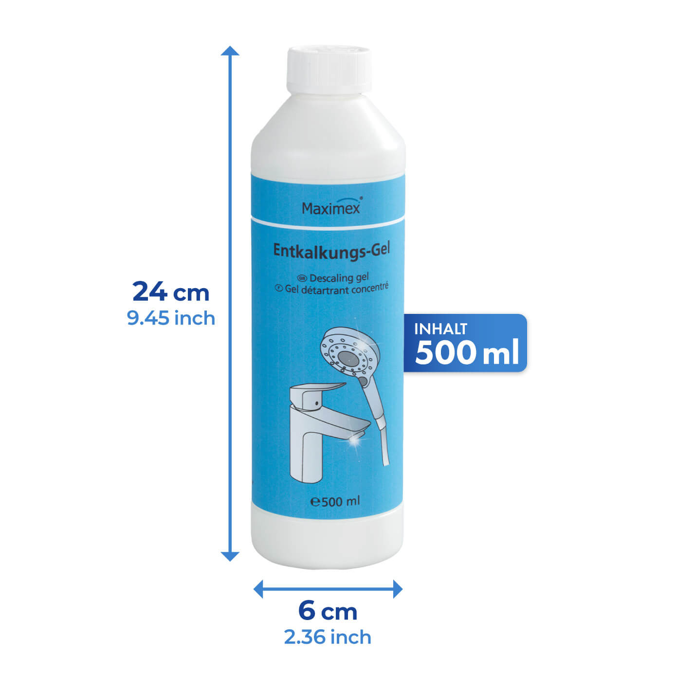 Entkalkungsgel mit Bürste 500 ml