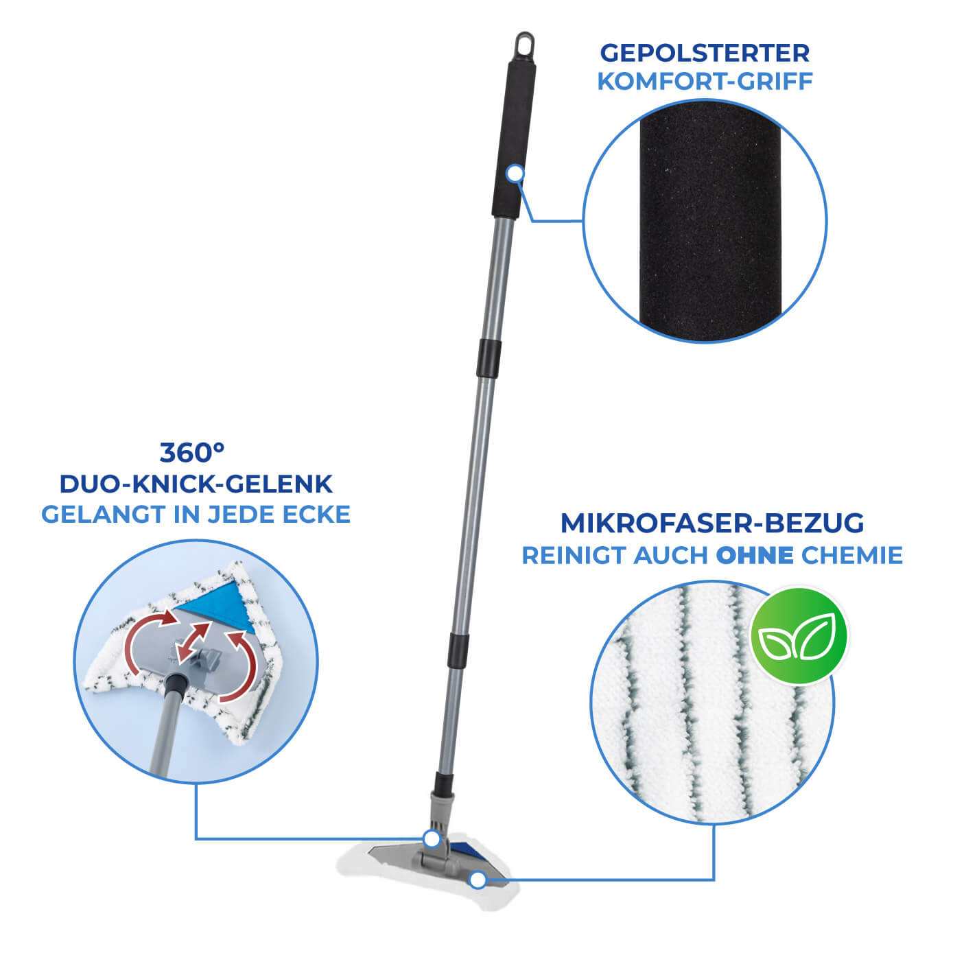 Multiflex-Wischer inkl. Teleskopstiel