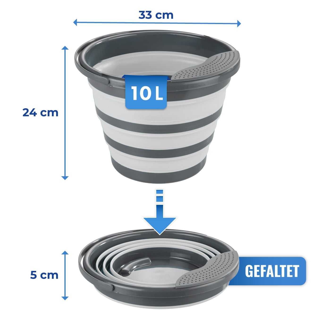 Faltbarer Eimer, 2er