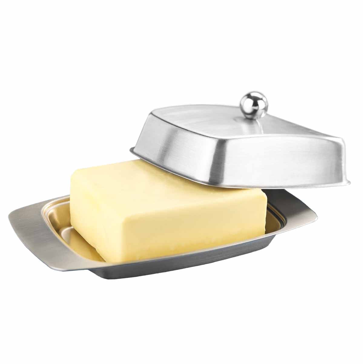 Butterdose aus Edelstahl - Hält Ihre Butter temperiert und frisch | Maximex