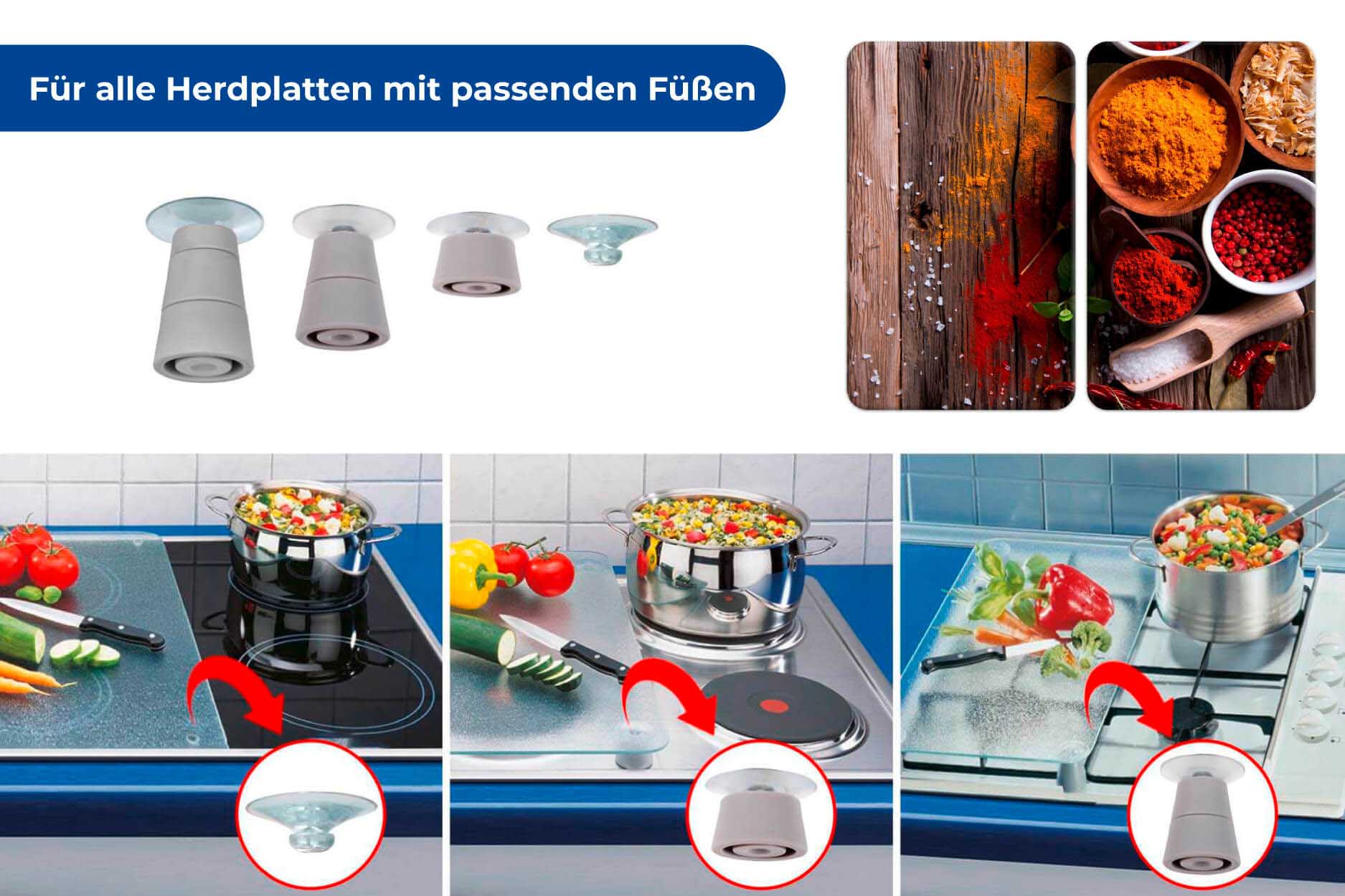 Herdabdeckplatte Universal Gewürze 2er Set, für alle Herdarten Herdabdeckplatte Universal Gewürze 2er Set, für alle Herdarten