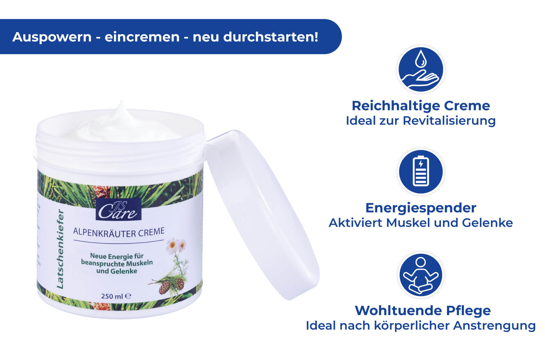 JS Care Latschenkiefer Alpenkräuter Creme, 250 ml