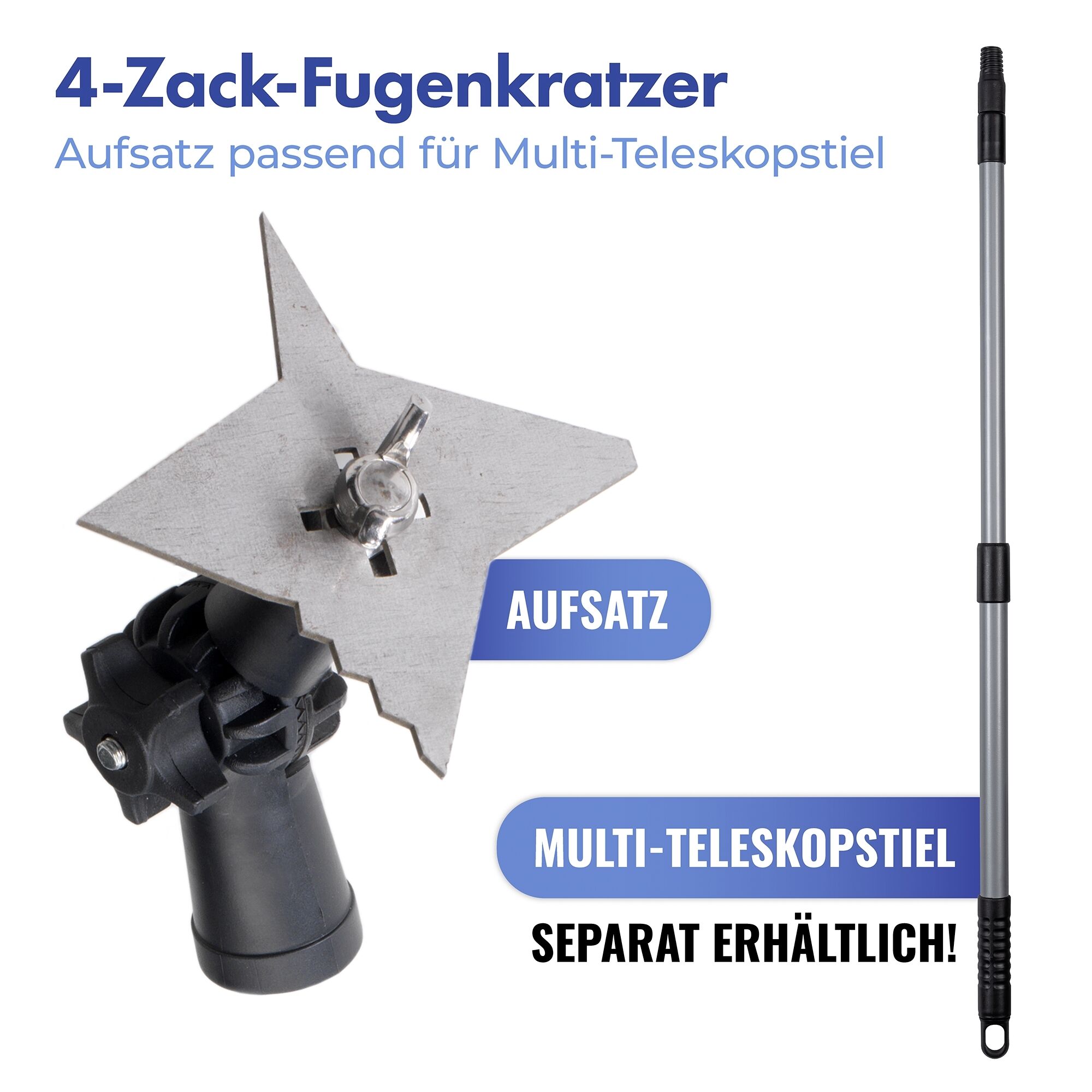 4-ZACK Fugenkratzer für Teleskopstiel 4-ZACK Fugenkratzer für Teleskopstiel