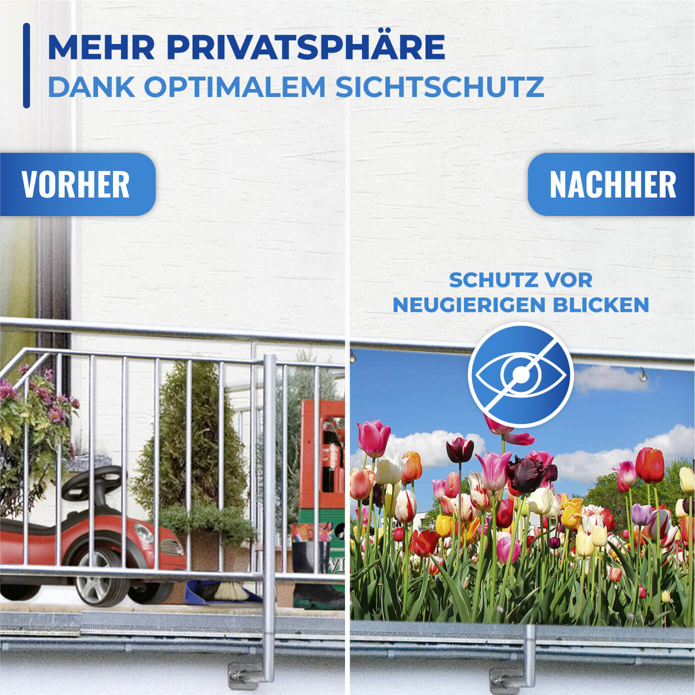Balkon-Sichtschutz TULPENWIESE Balkon-Sichtschutz TULPENWIESE