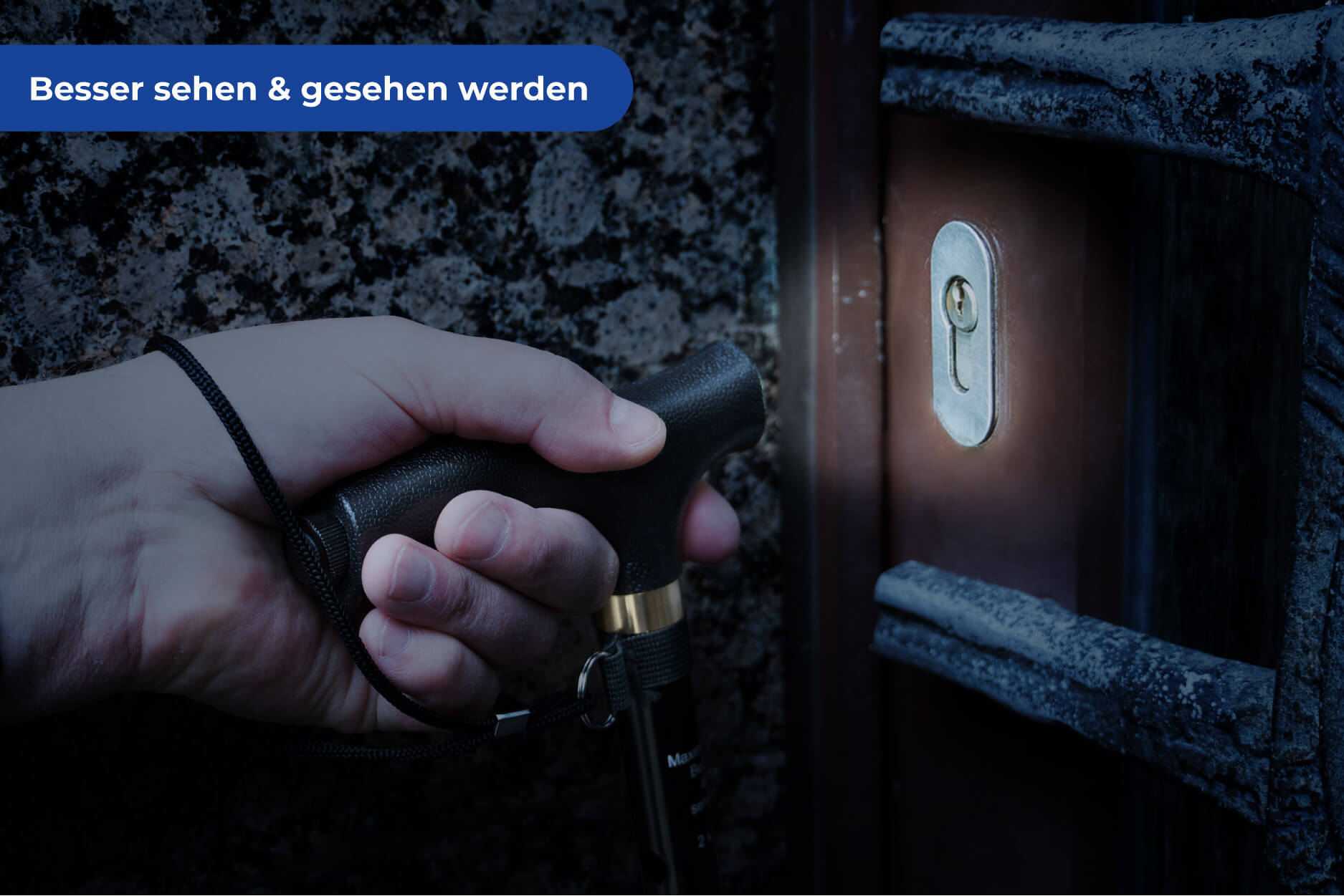 Spazierstock faltbar mit LED-Licht Spazierstock faltbar mit LED-Licht