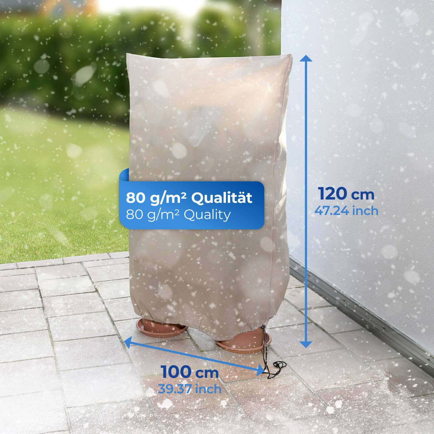 Plant protection beige, 100x120cm