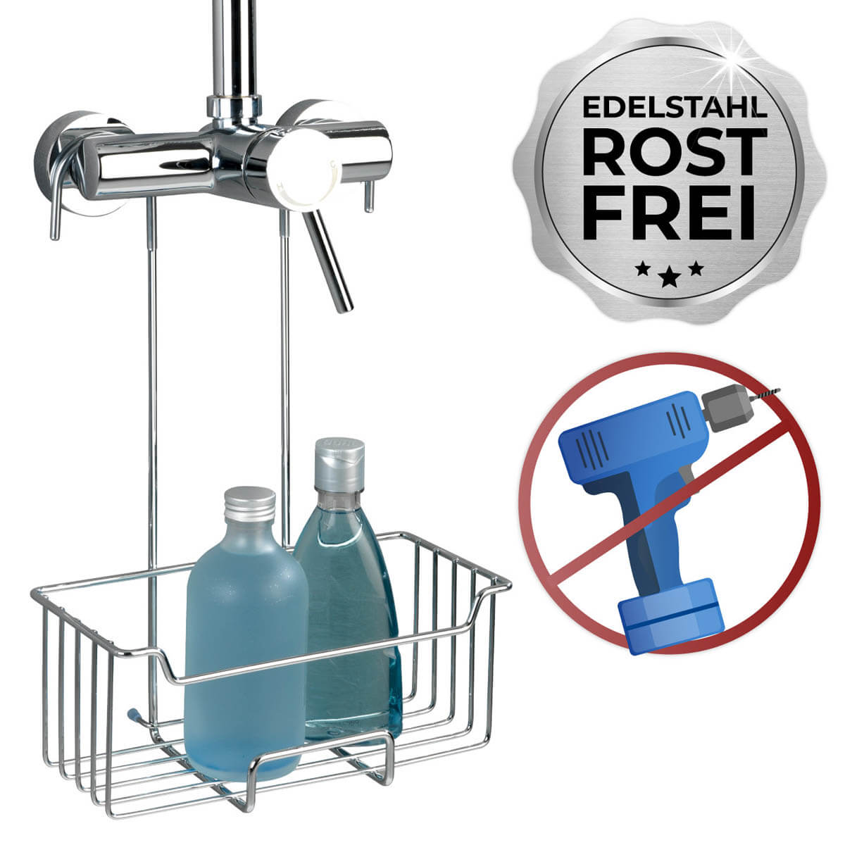 Edelstahl Thermostat-Dusch-Caddy