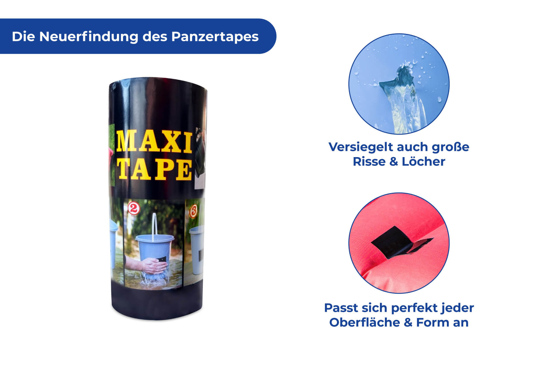 Maxi Panzertape schwarz M, 1,5 m