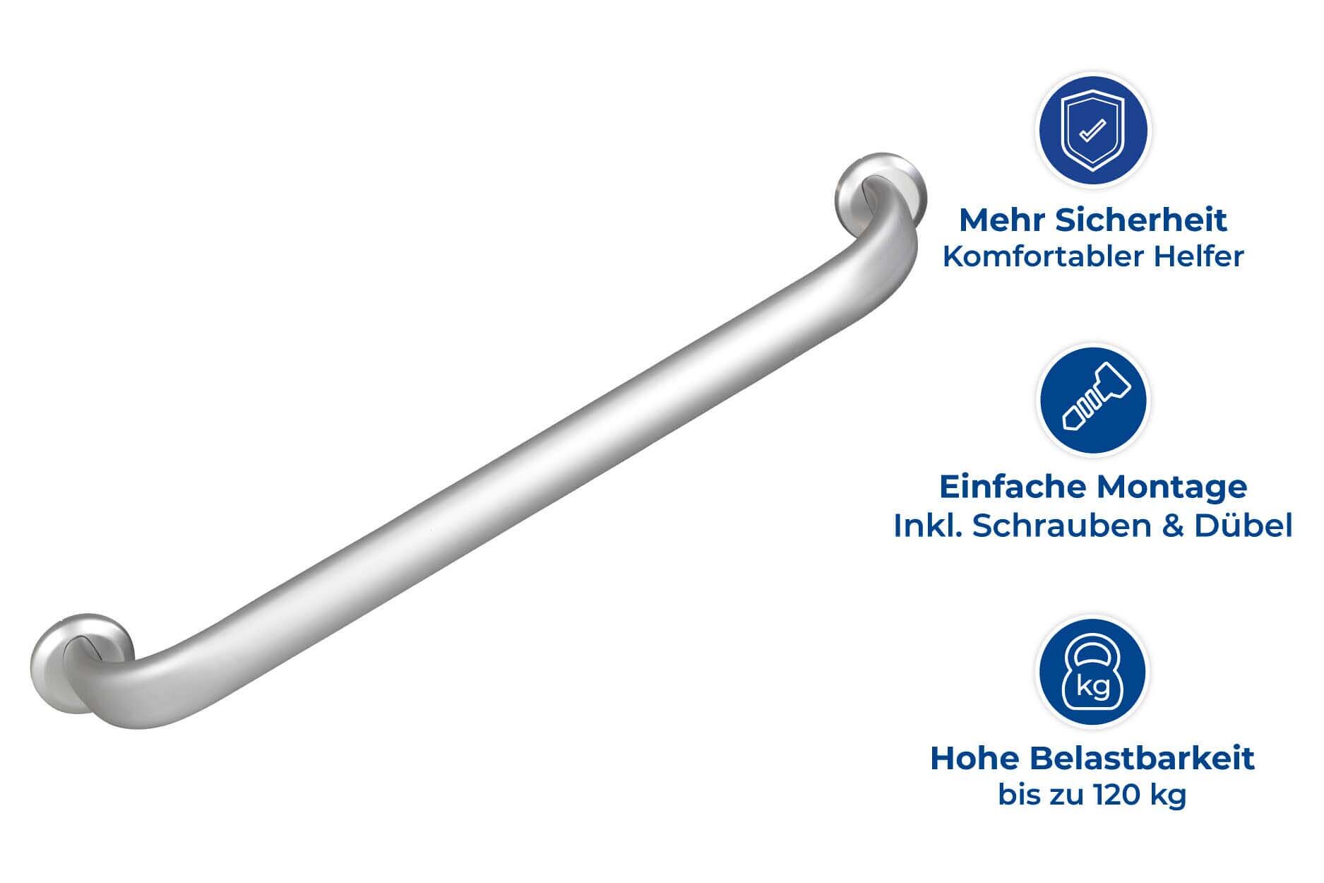 Wandhaltegriff Secura Premium 63 cm, bis 120 kg belastbar