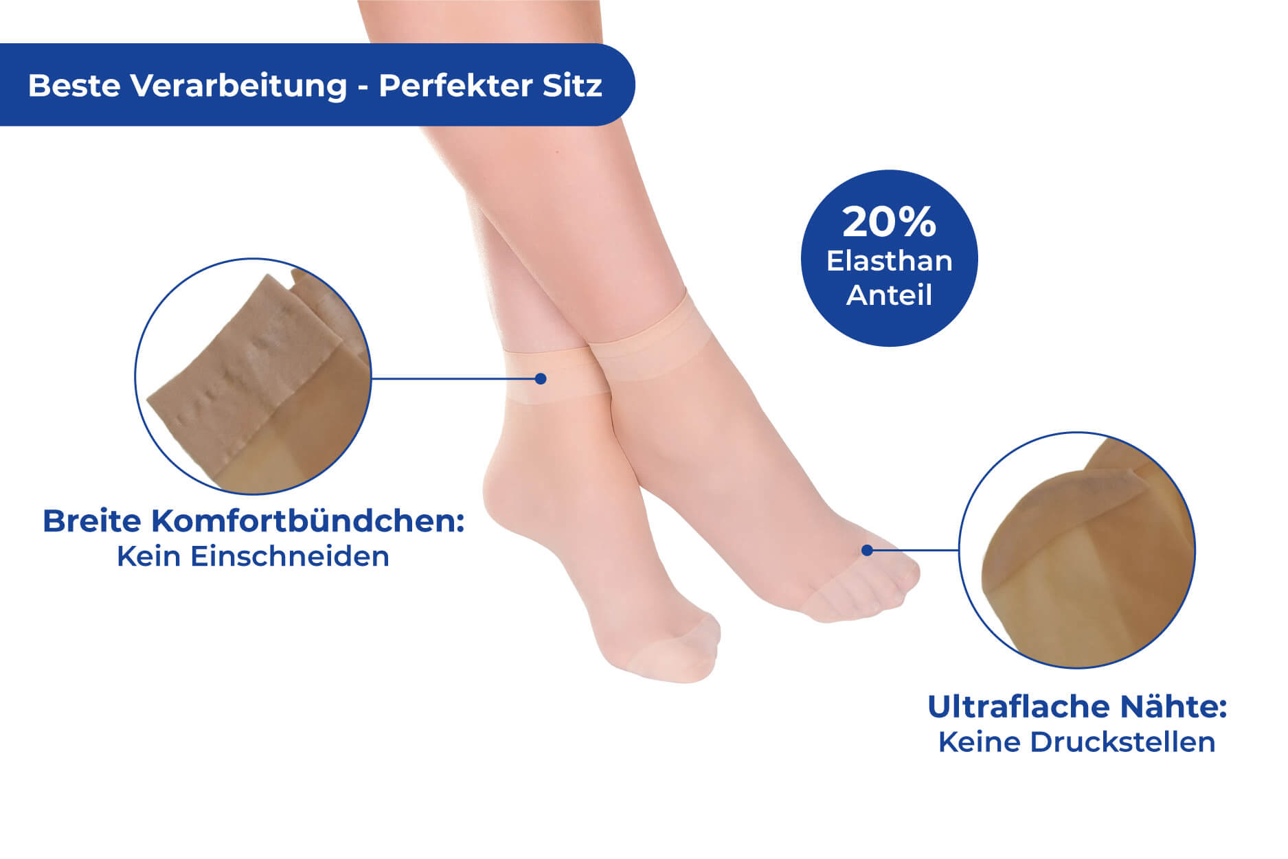 2in1-Set: Anziehhilfe für Strümpfe und stützende Socken im 10er Set