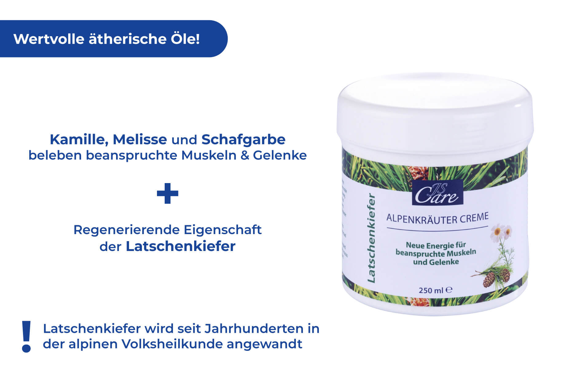 JS Care Latschenkiefer Alpenkräuter Creme, 250 ml