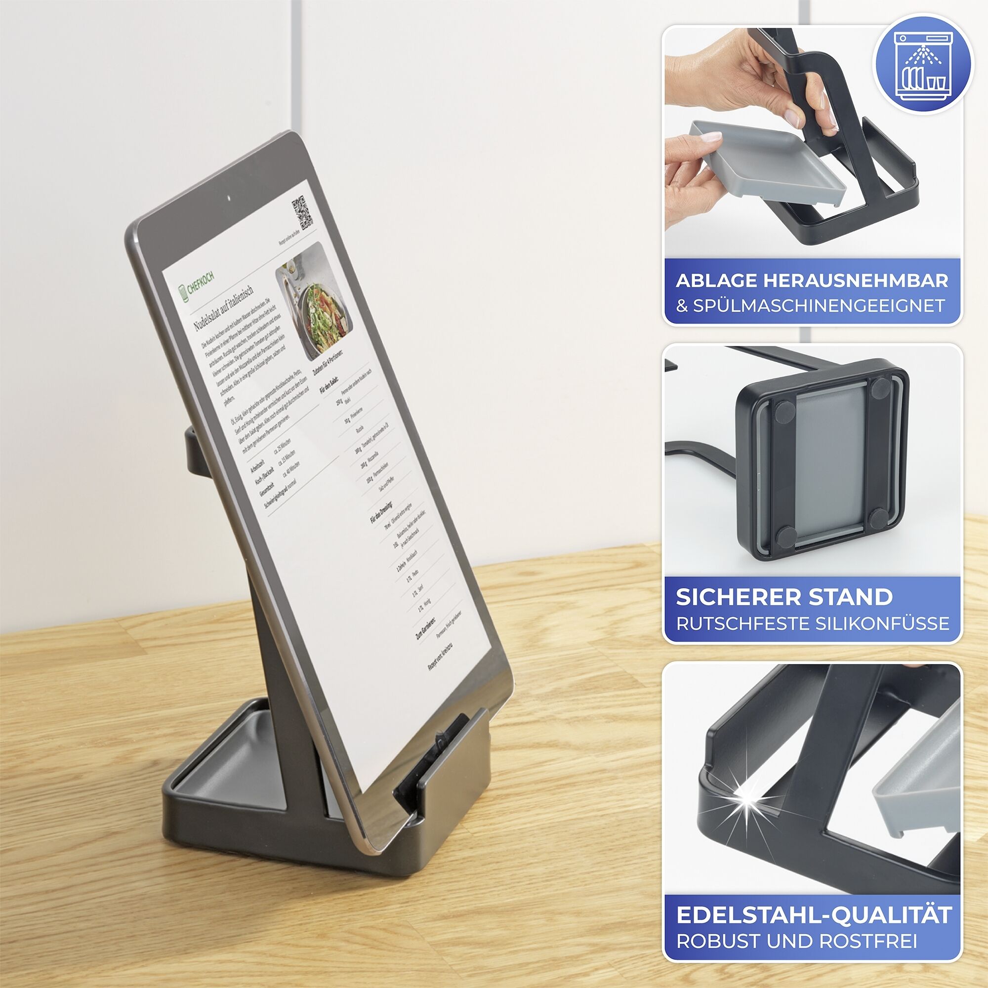 3in1 Kochlöffel & Topfdeckelständer Premium 3in1 Kochlöffel & Topfdeckelständer Premium