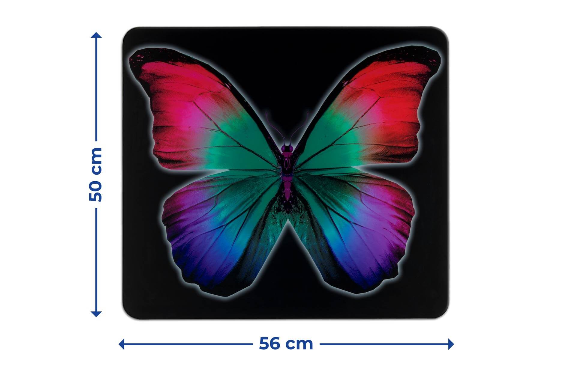 Multi-Platte Butterfly by Night, für Glaskeramik Kochfelder, Schneidbrett