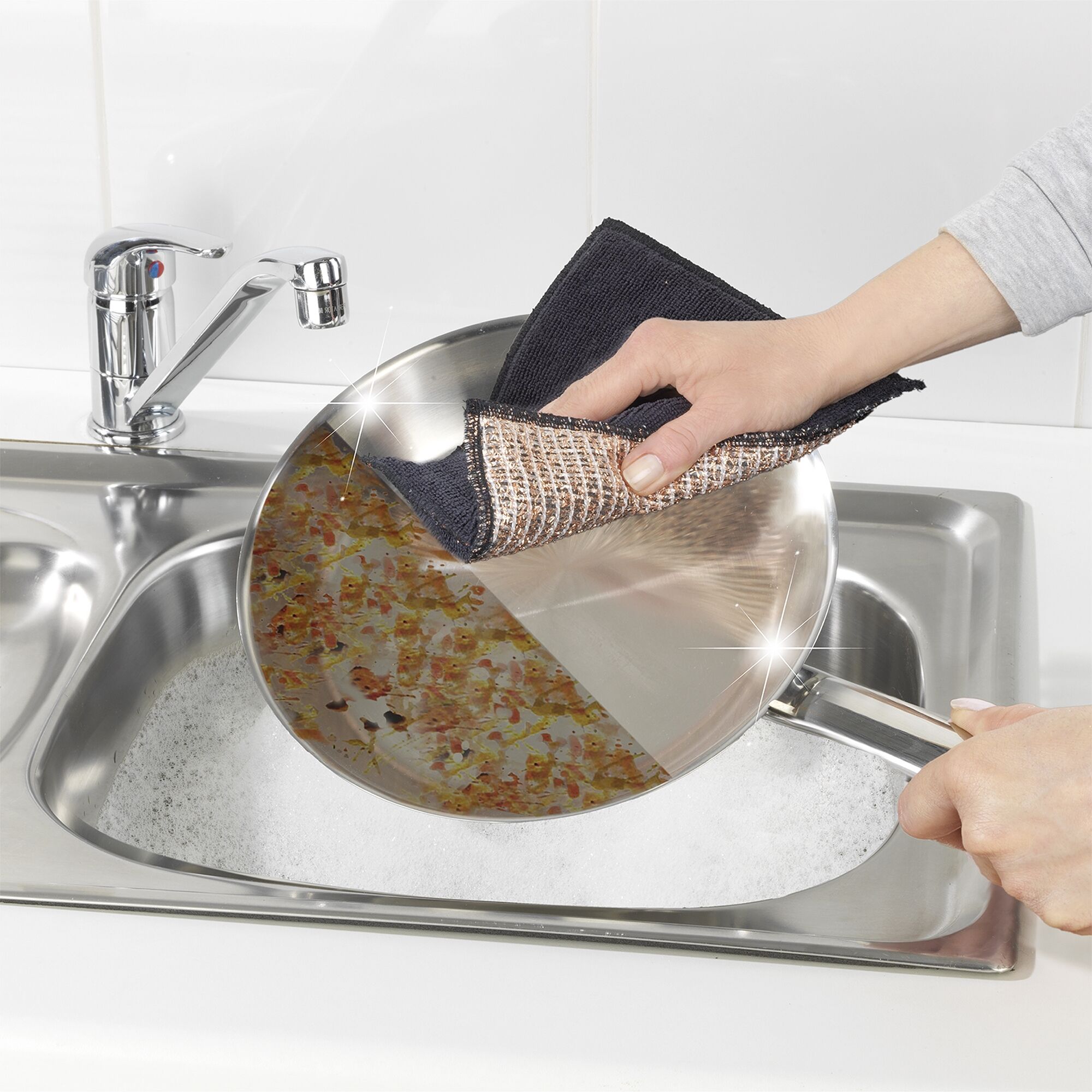 Mikrofaser-Kupfertuch 2in1 2er