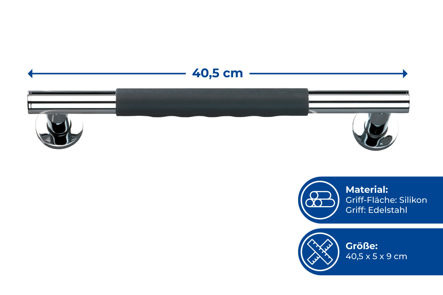 Edelstahl Wandhaltegriff Secura 40,5 cm Edelstahl Wandhaltegriff Secura 40,5 cm