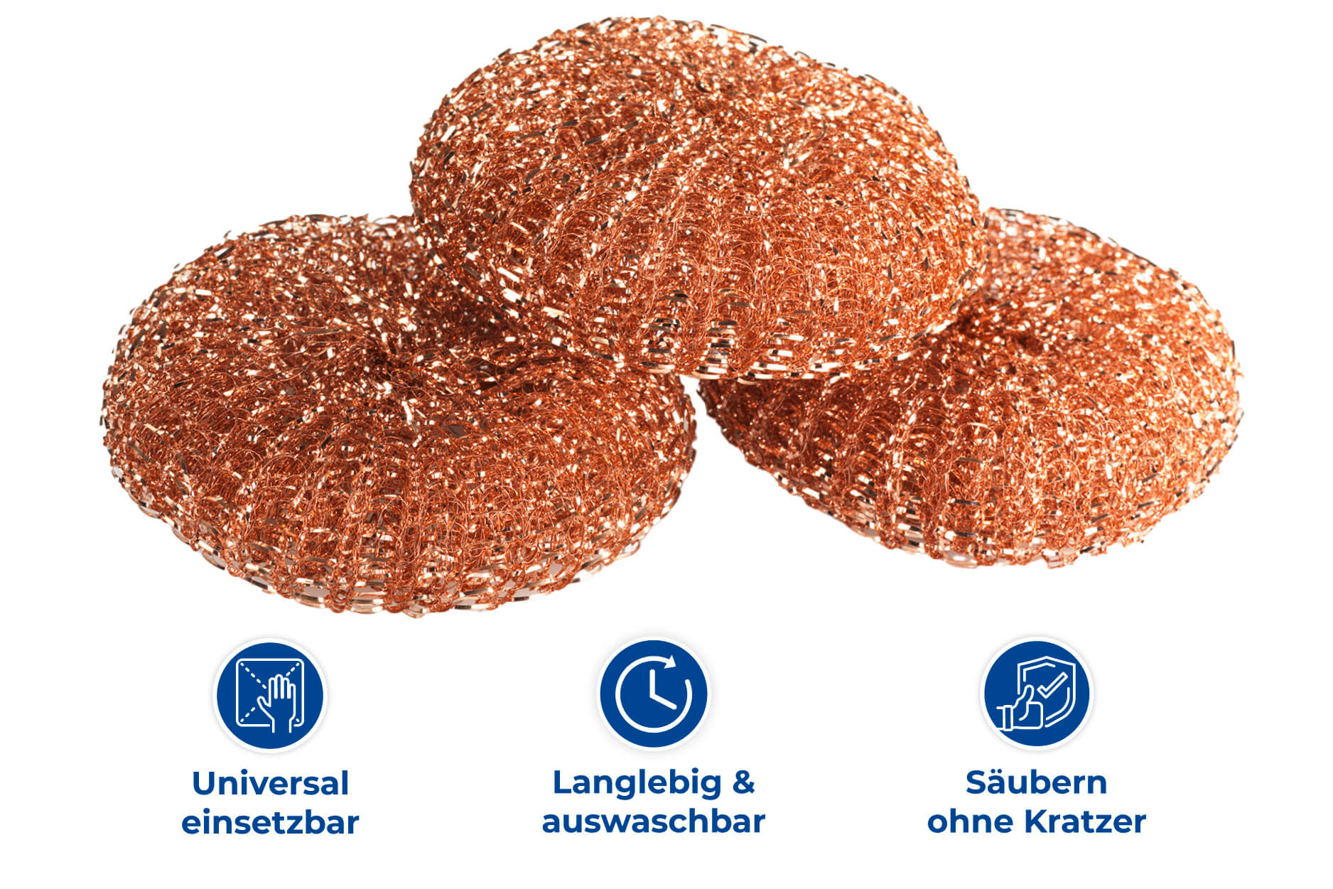 Kupfer-Putzlinge, 3er Set Kupfer-Putzlinge, 3er Set