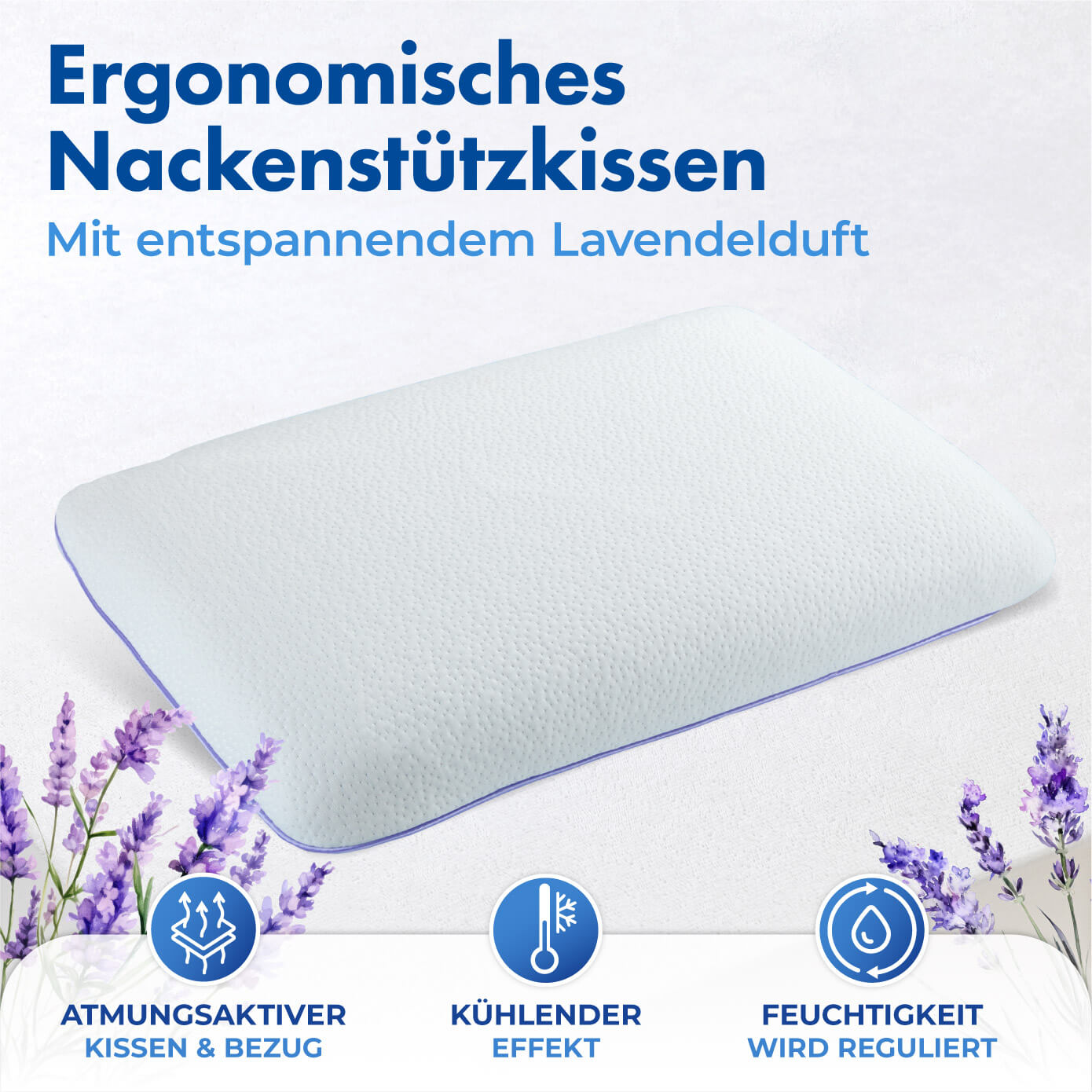 Visco-Nackenstützkissen Lavendel