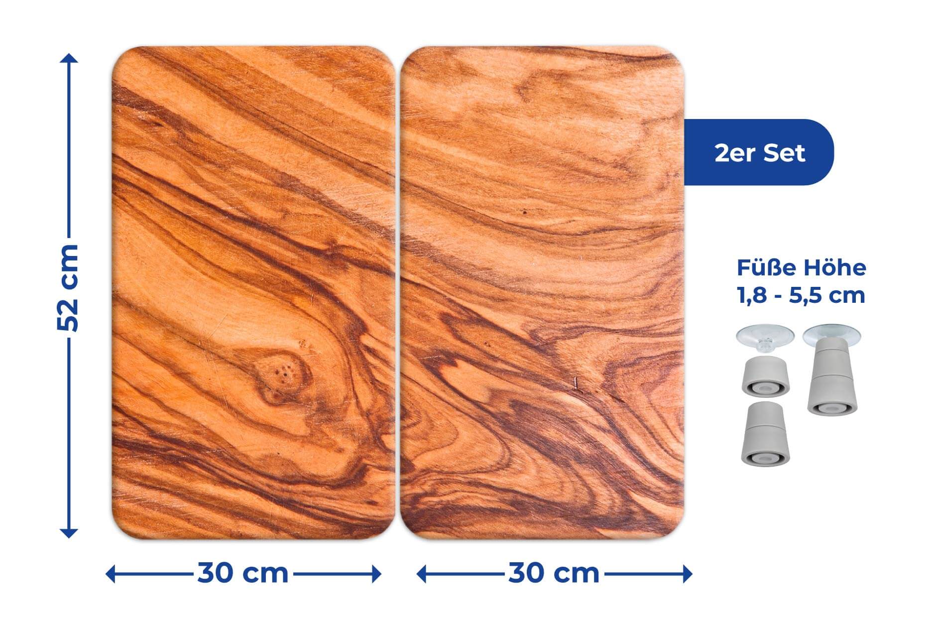 Herdabdeckplatte Universal Chalet 2er Set, für alle Herdarten Herdabdeckplatte Universal Chalet 2er Set, für alle Herdarten