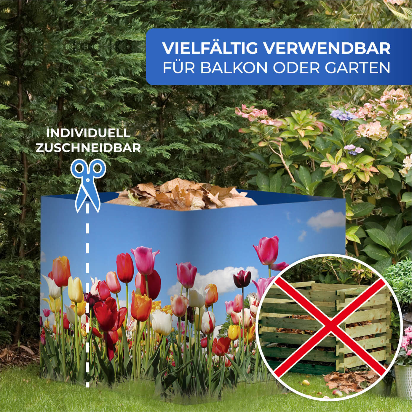 Balkon-Sichtschutz TULPENWIESE