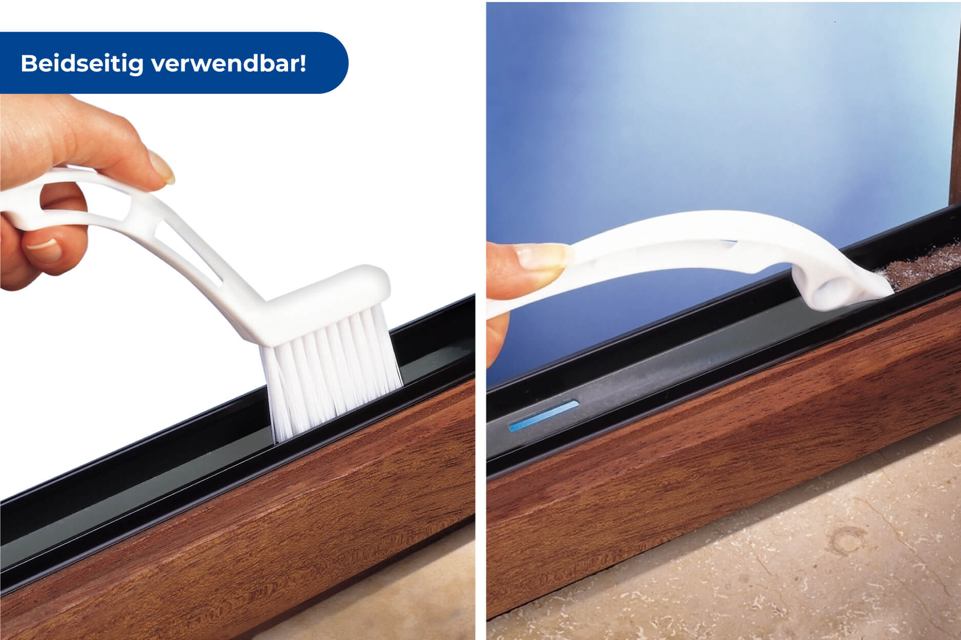 Fensterputzset mit Sprüh-Fensterwischer und Reinigungsbürste für Tür- und Fensterritzen Fensterputzset mit Sprüh-Fensterwischer und Reinigungsbürste für Tür- und Fensterritzen