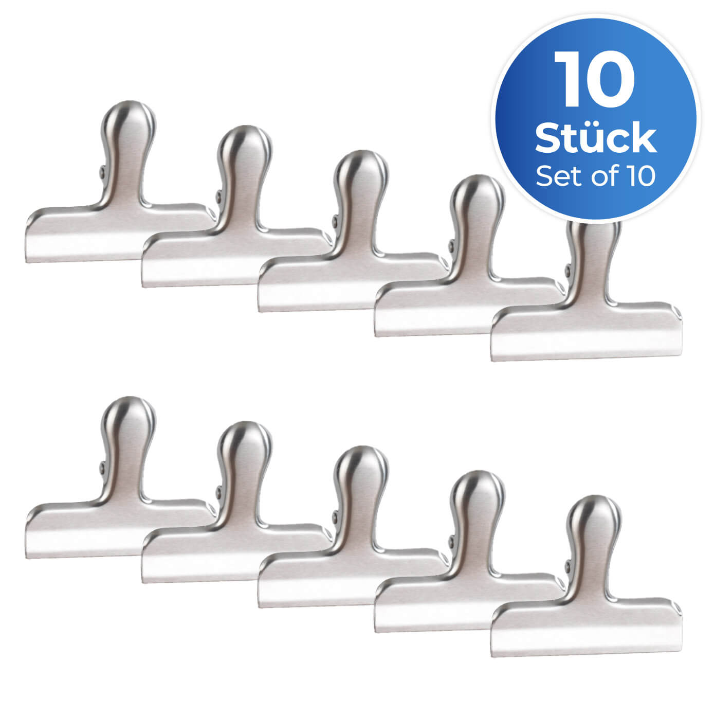 Verschlussklammern Edelstahl 10er Verschlussklammern Edelstahl 10er