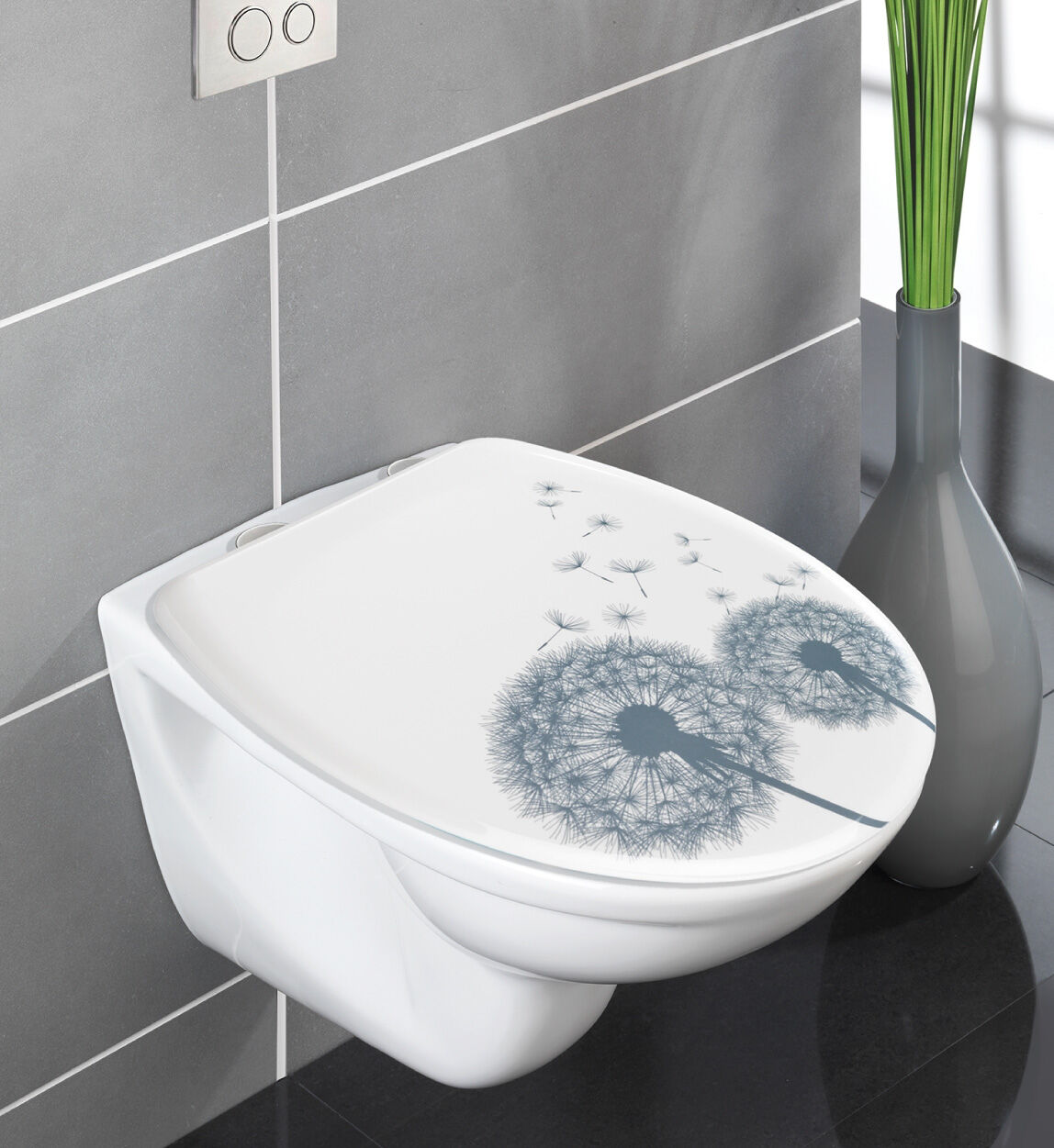 Premium WC-Sitz Astera, aus antibakteriellem Duroplast, mit Absenkautomatik