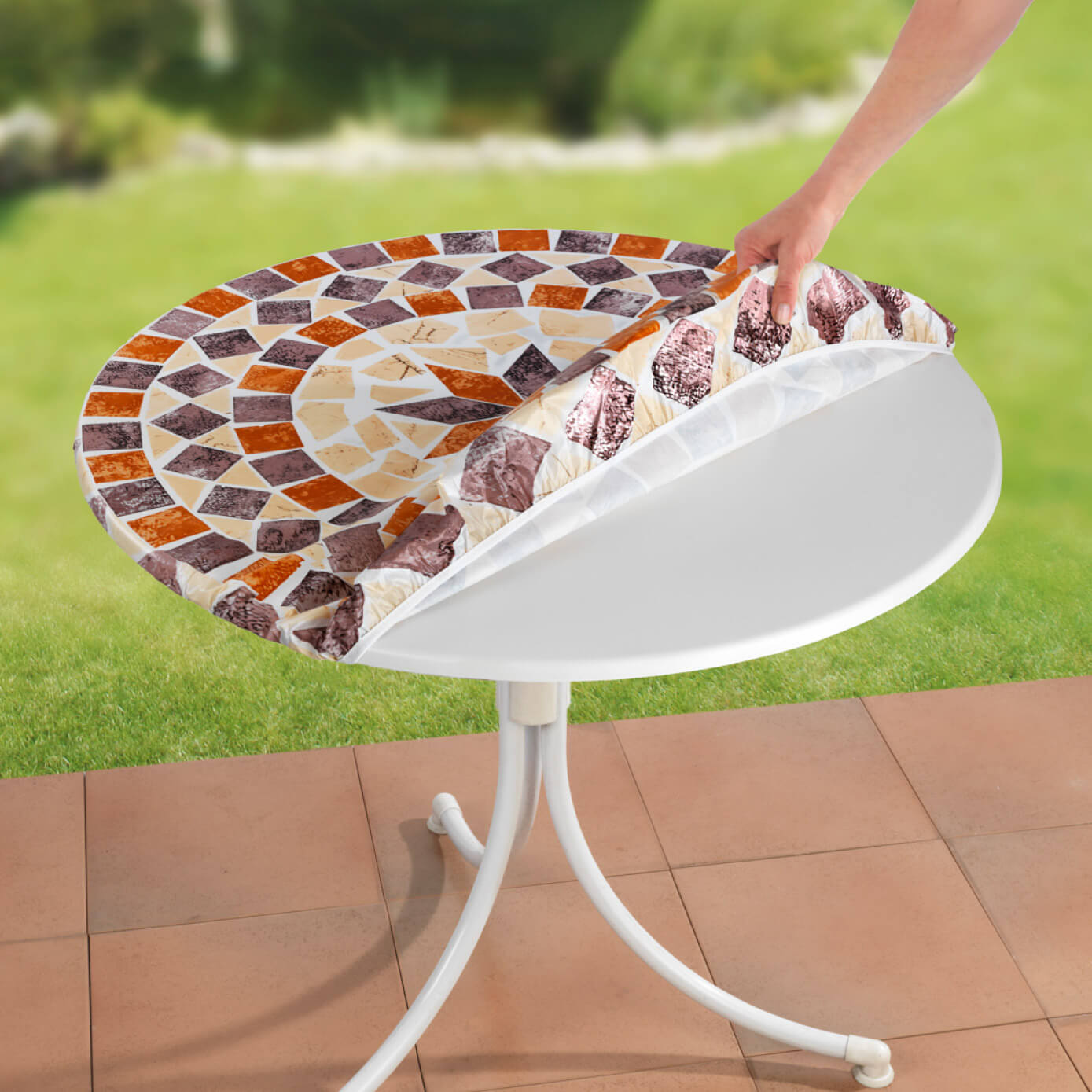 Spann-Tischdecke Mediterran