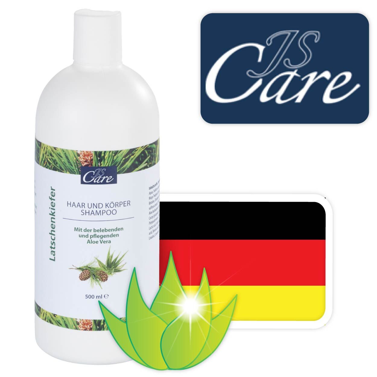 JS Care Latschenkiefer Haar- und Körper Shampoo, 500 ml