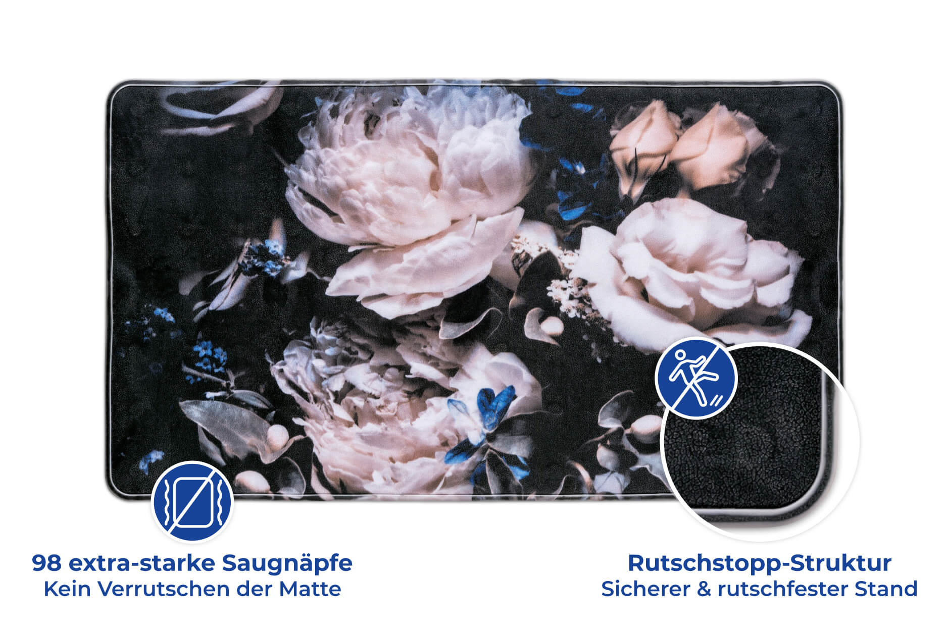 Wanneneinlage Pfingstrose, 70 x 40 cm Wanneneinlage Pfingstrose, 70 x 40 cm