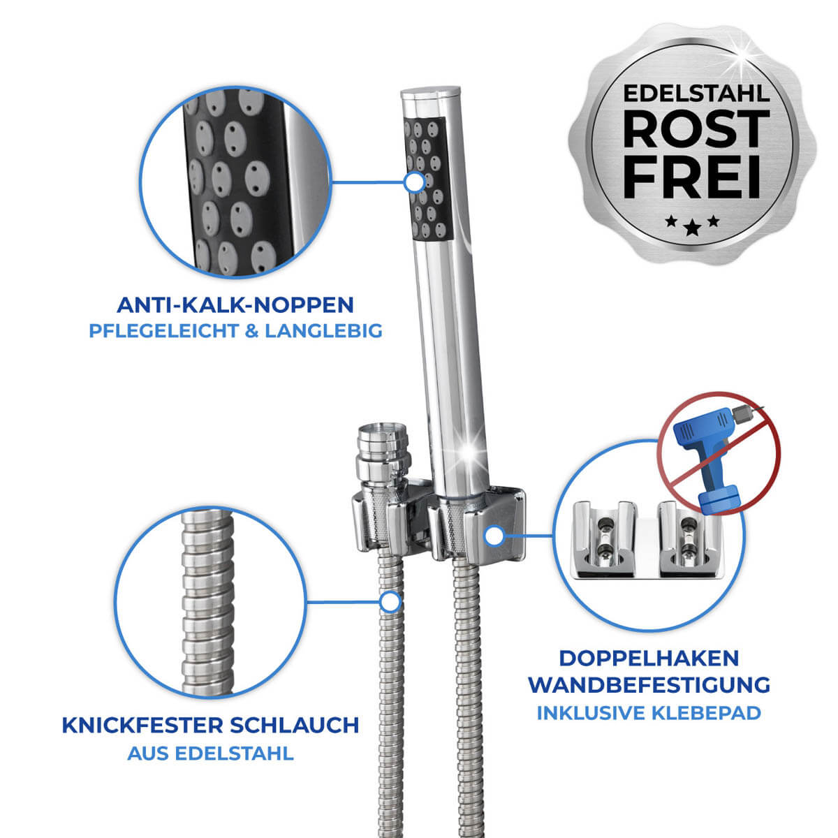 Waschbeckenbrause mit Duo-Haken + Haarwaschhilfe aufblasbar Waschbeckenbrause mit Duo-Haken + Haarwaschhilfe aufblasbar