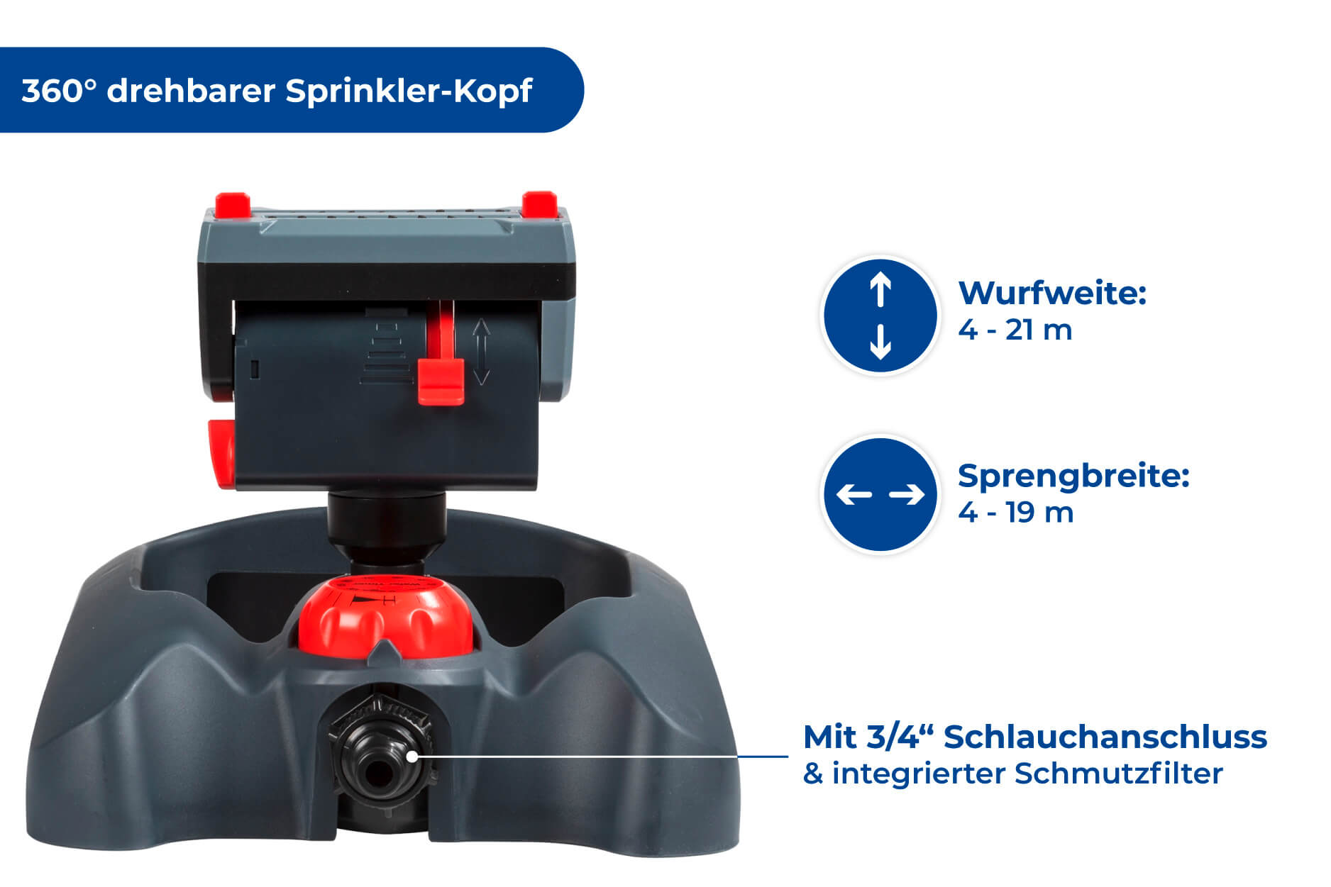 Viereck-Regner mit Timer