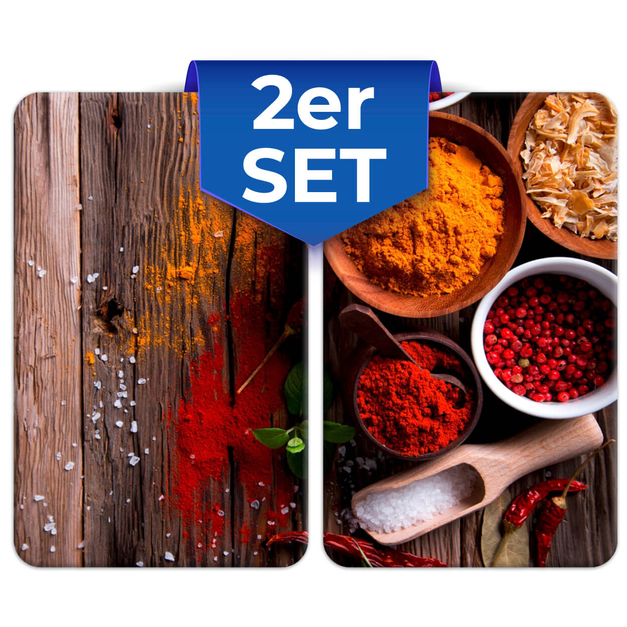 Herdabdeckplatte Universal Gewürze 2er Set, für alle Herdarten Herdabdeckplatte Universal Gewürze 2er Set, für alle Herdarten