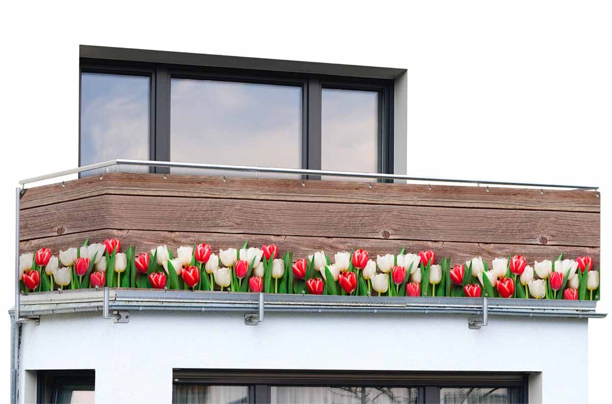 Balkon-Sichtschutz Tulpen Balkon-Sichtschutz Tulpen