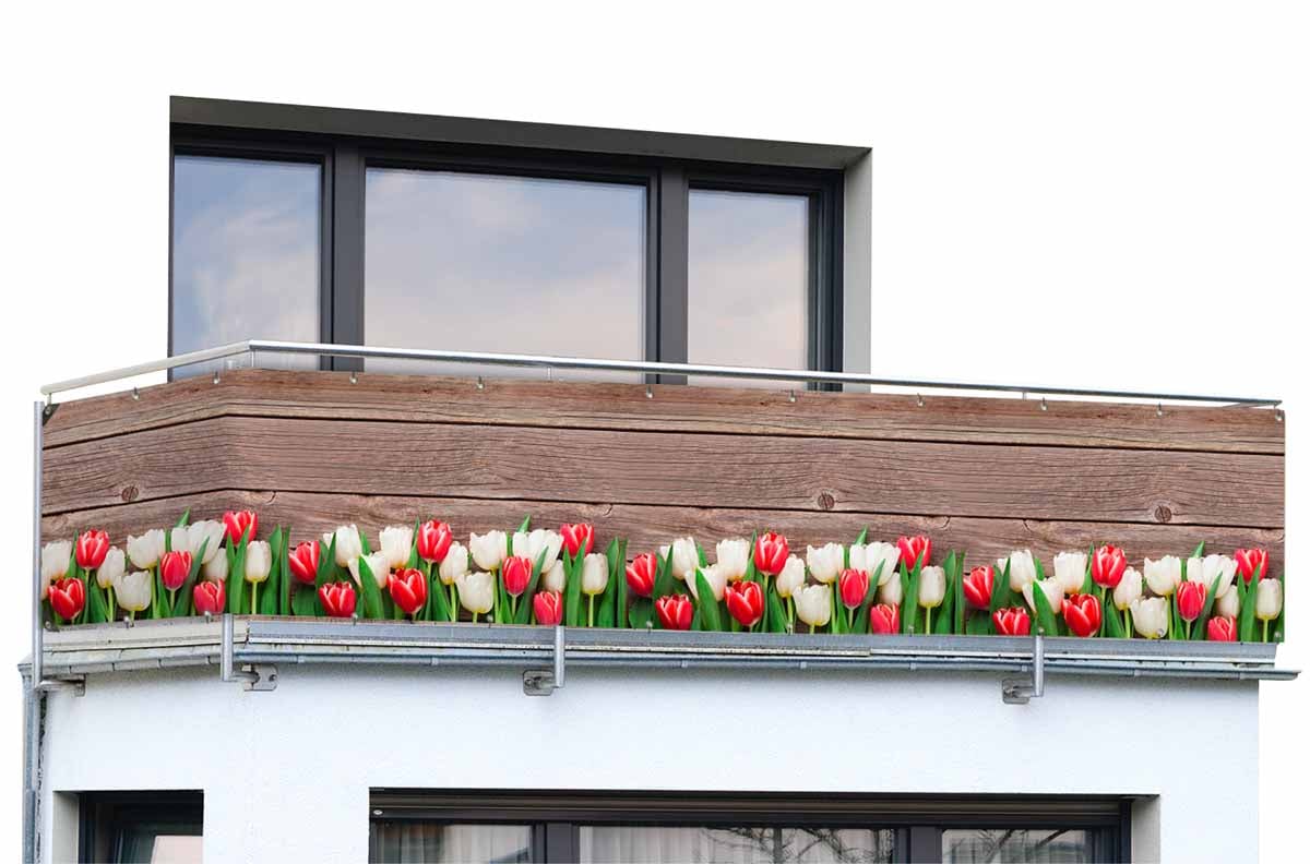 Balkon-Sichtschutz Tulpen