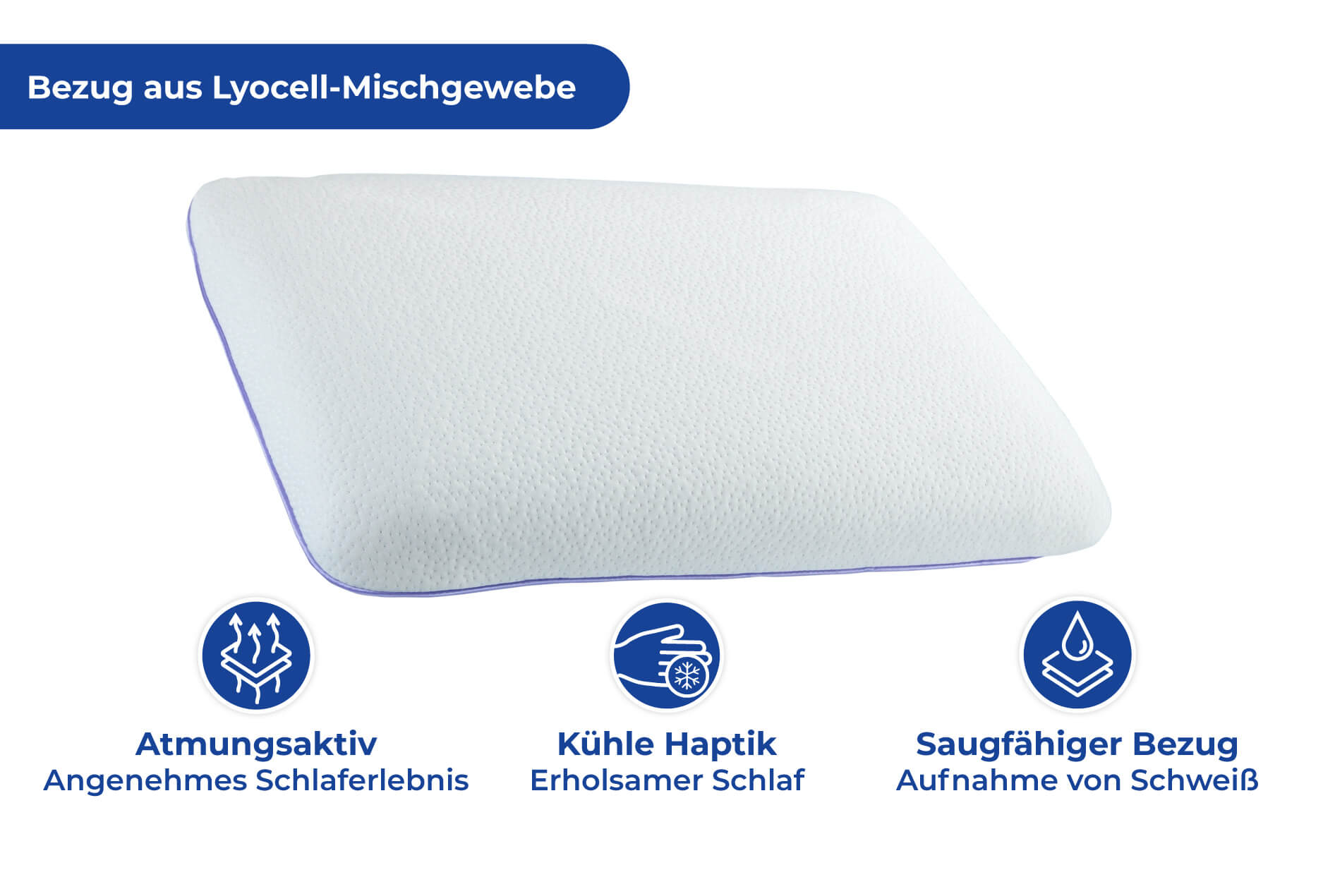 Kissen-Ersatzbezug mit Lyocell, 40 x 60 x 12 cm Kissen-Ersatzbezug mit Lyocell, 40 x 60 x 12 cm