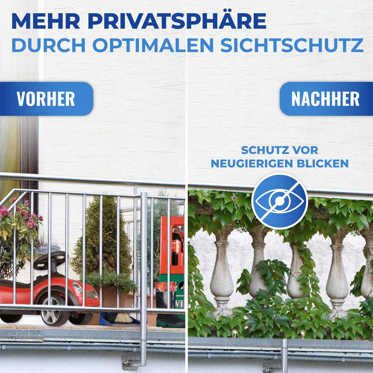 Balkon-Sichtschutz Efeu-Zaun Balkon-Sichtschutz Efeu-Zaun