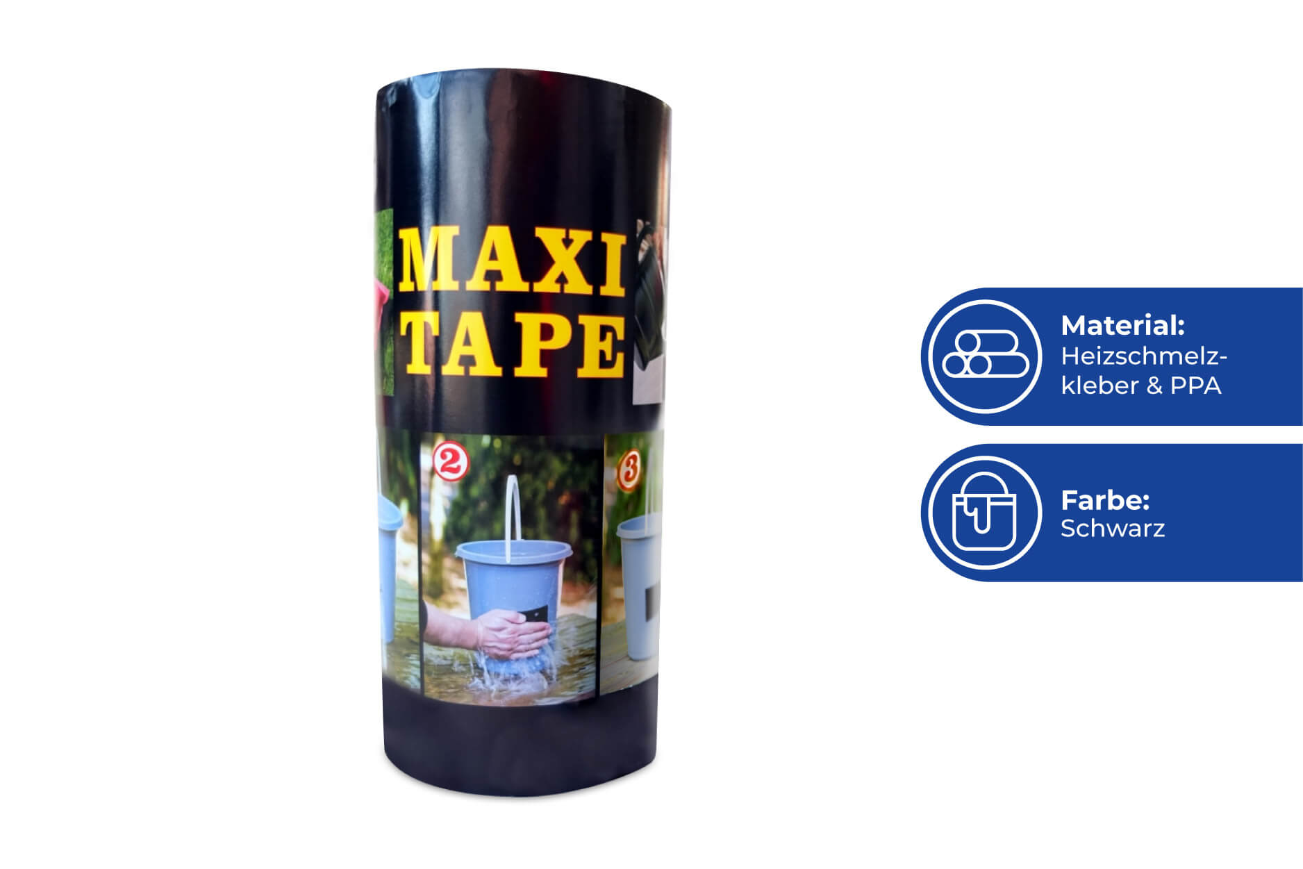 Maxi Panzertape schwarz M, 1,5 m