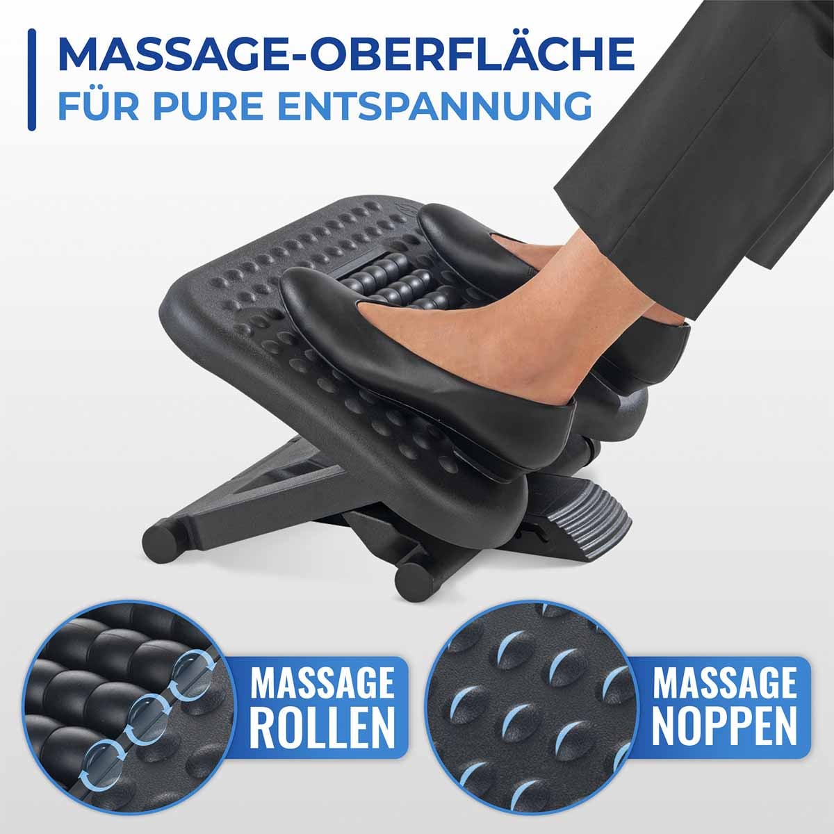 3in1 Verstellbare Fußstütze mit Massagerollen 3in1 Verstellbare Fußstütze mit Massagerollen