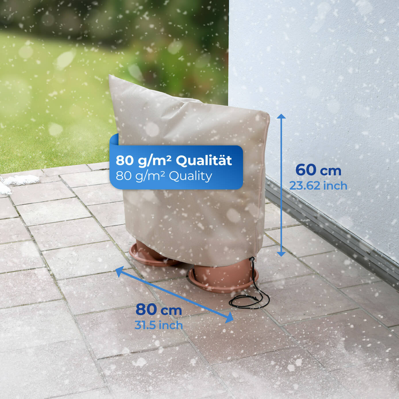Plant protection beige, 80x60cm