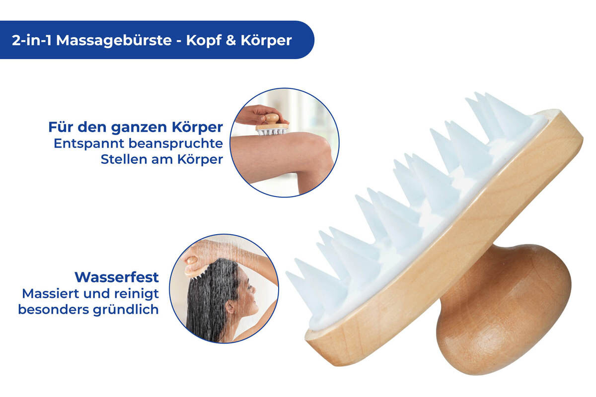 Massage-Bürsten Set, 2-teilig